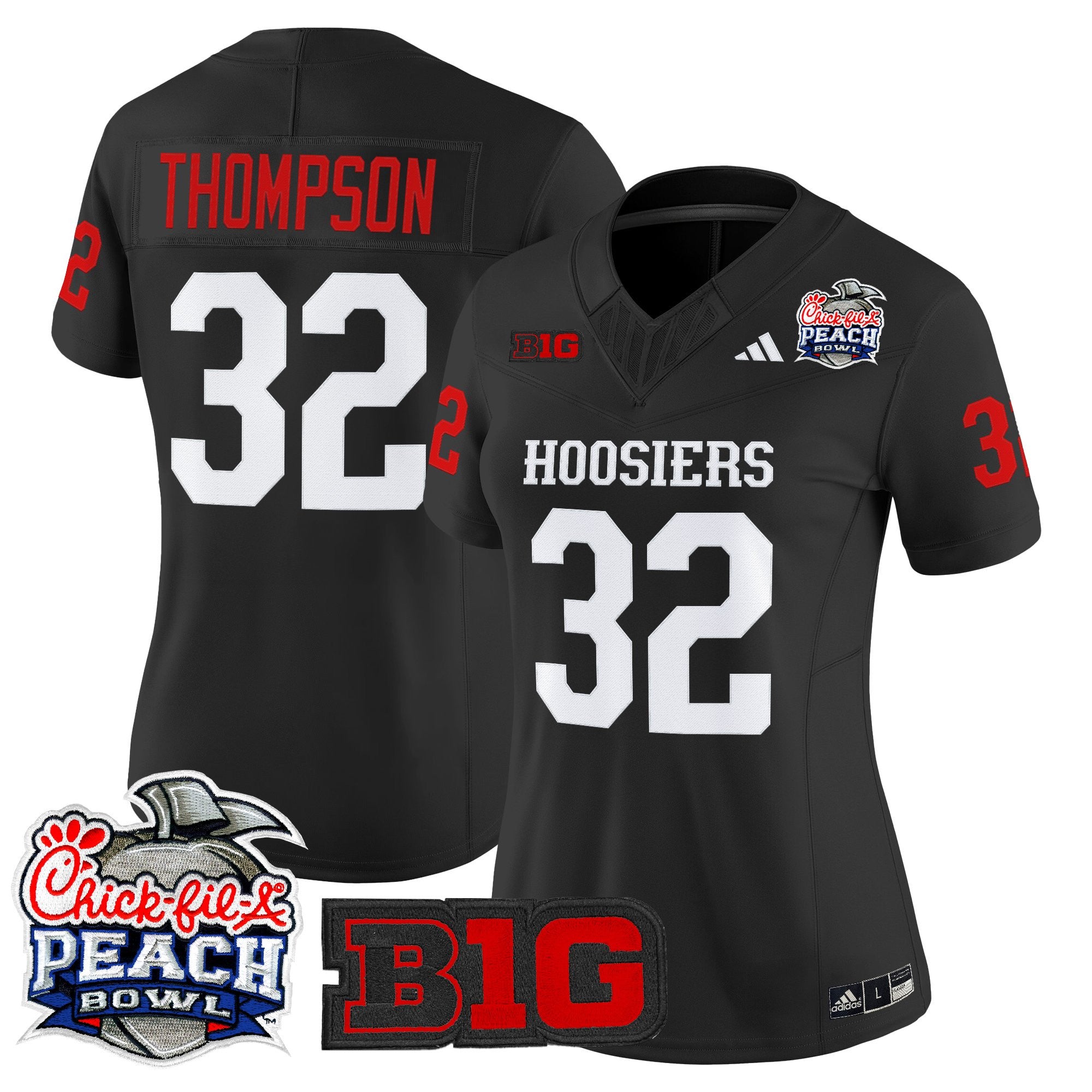 Women's Indiana Hoosiers 2026 Peach Bowl Vapor Limited Jersey V2 - All Stitched