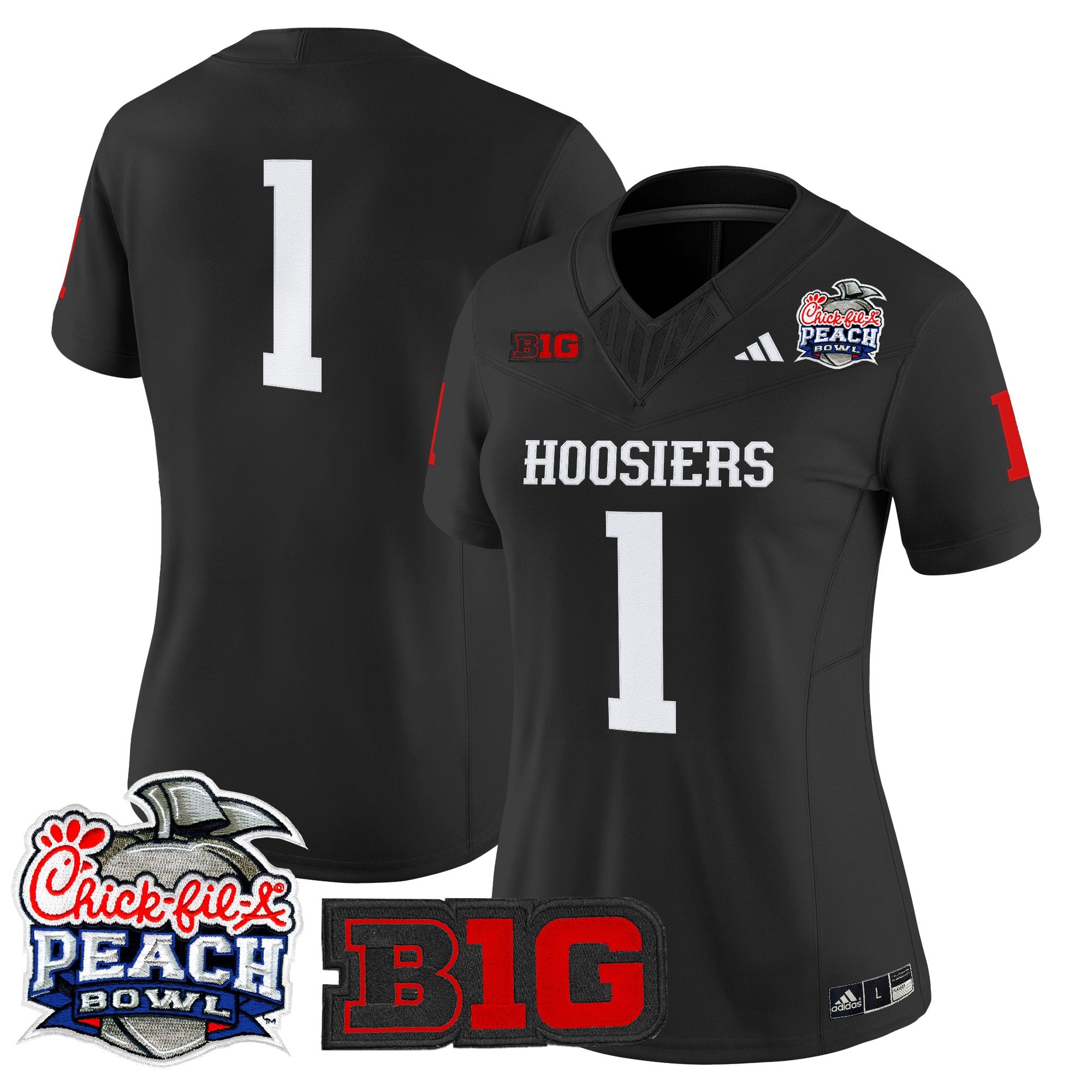 Women's Indiana Hoosiers 2026 Peach Bowl Vapor Limited Jersey V2 - All Stitched