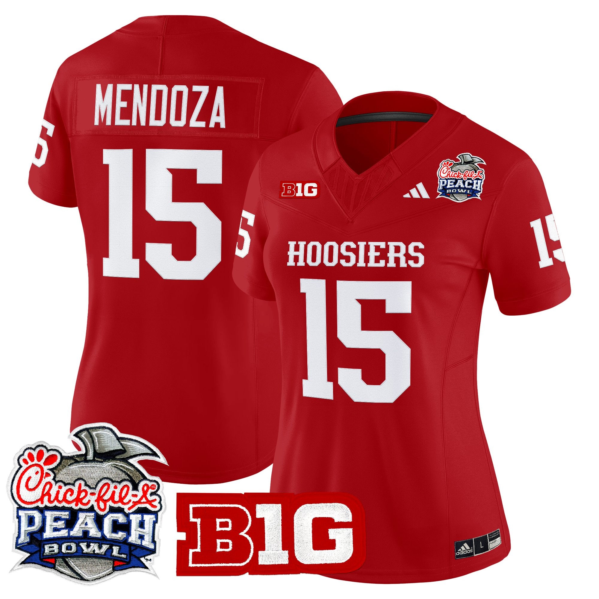 Women's Indiana Hoosiers 2026 Peach Bowl Vapor Limited Jersey V2 - All Stitched