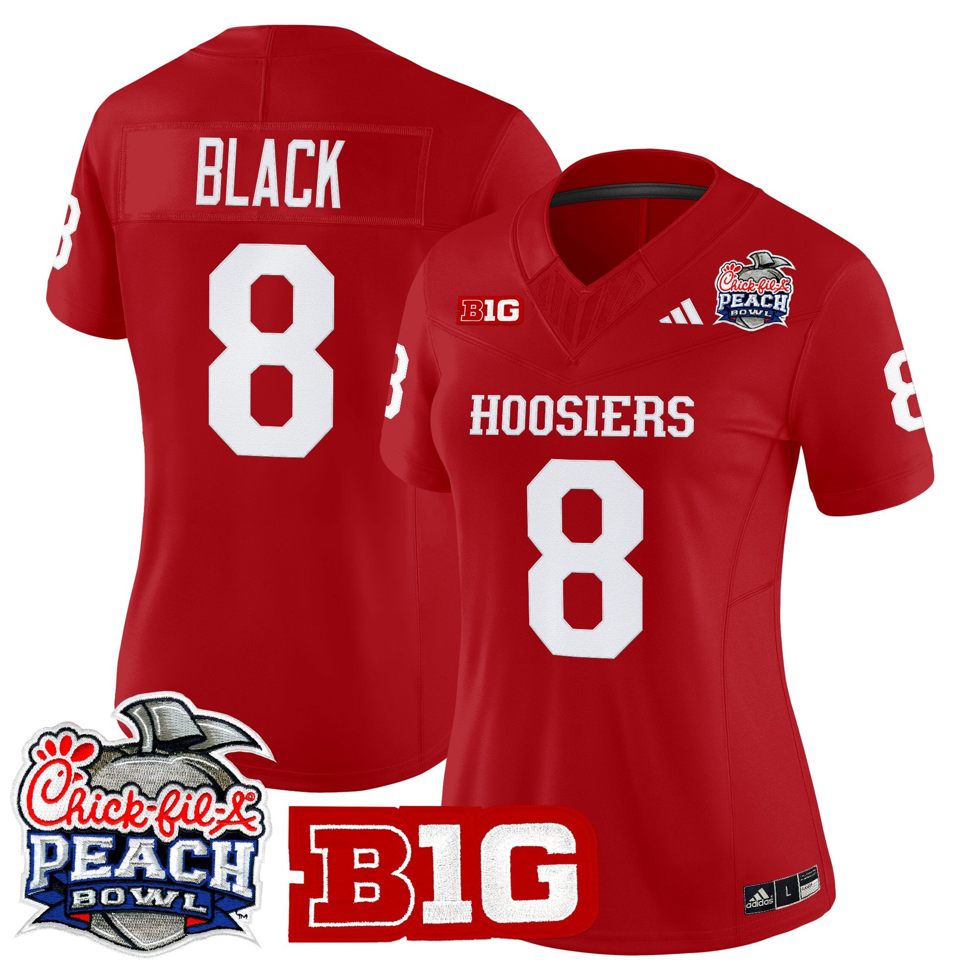 Women's Indiana Hoosiers 2026 Peach Bowl Vapor Limited Jersey V2 - All Stitched