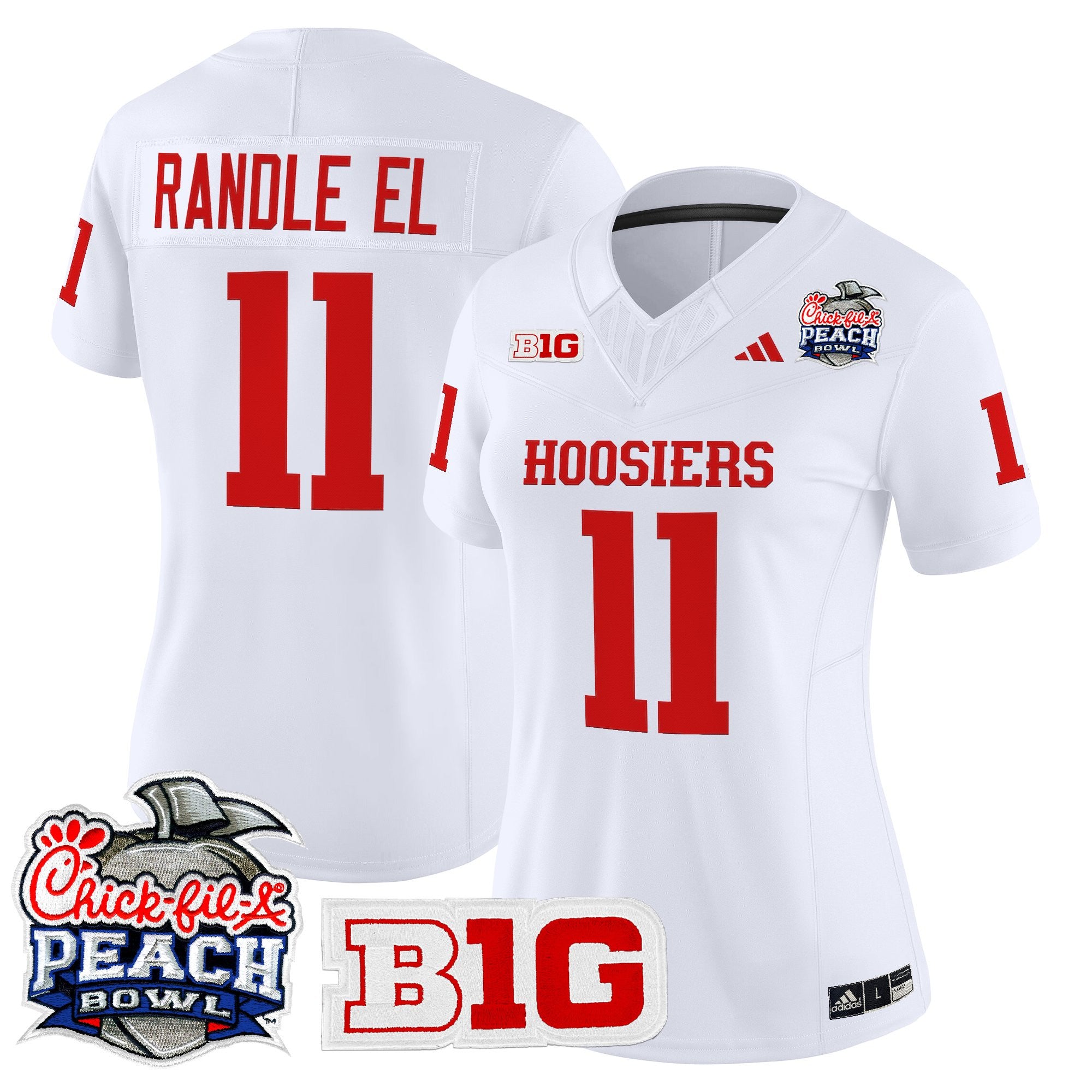 Women's Indiana Hoosiers 2026 Peach Bowl Vapor Limited Jersey V2 - All Stitched