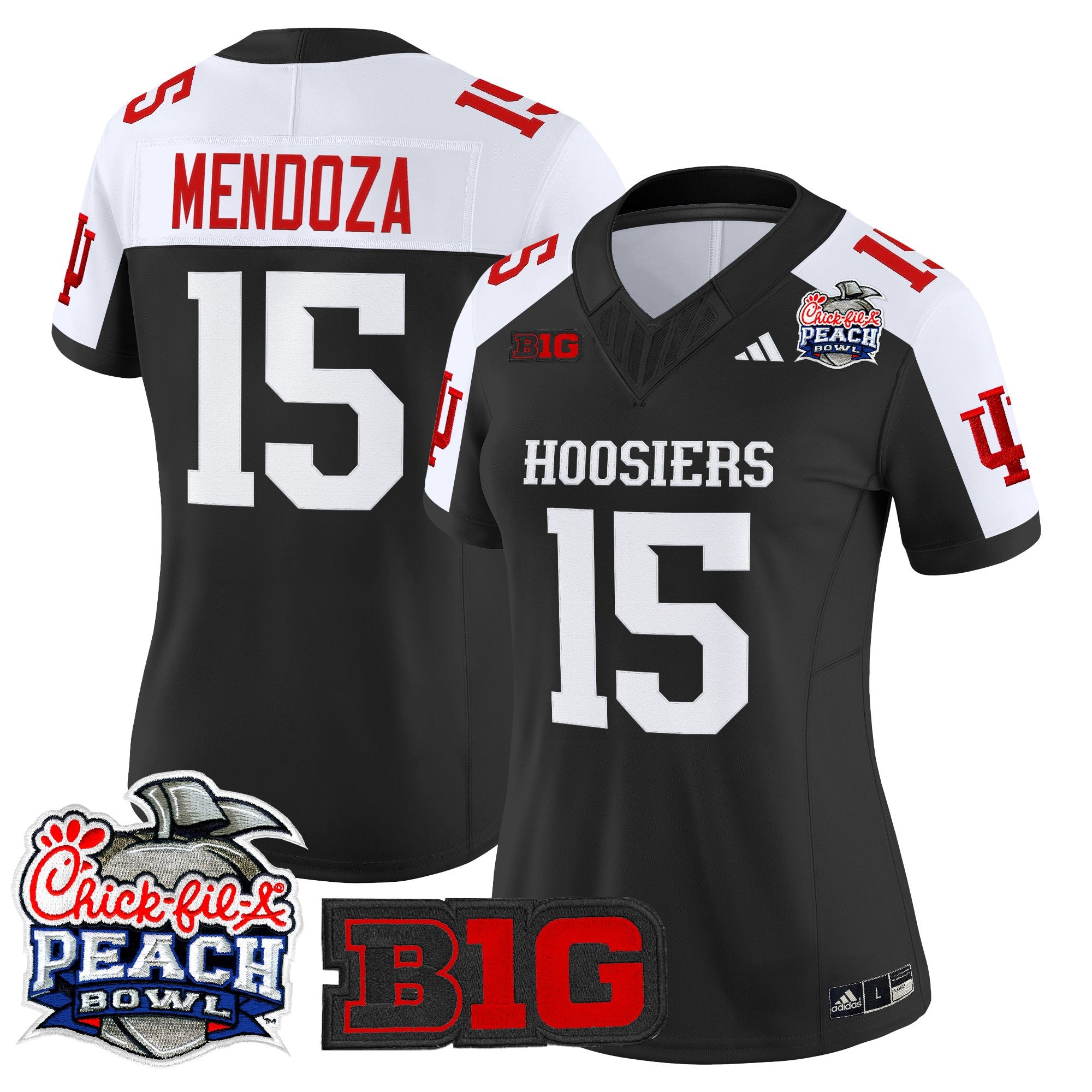 Women's Indiana Hoosiers 2026 Peach Bowl Vapor Limited Jersey V2 - All Stitched