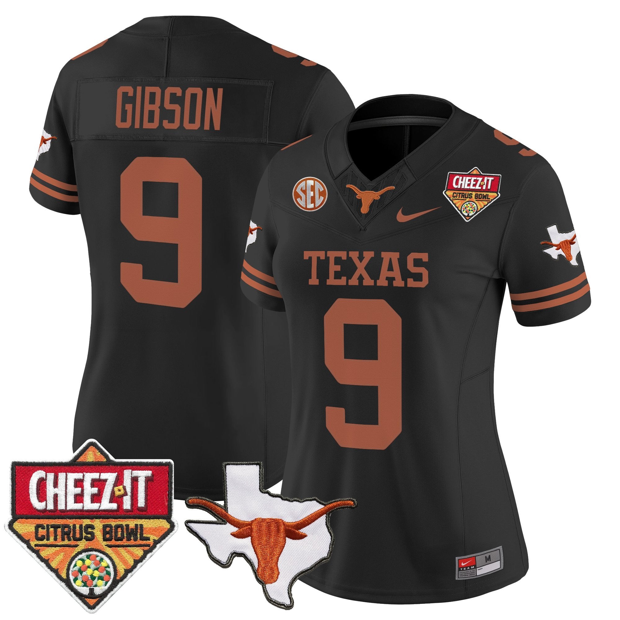 Women's Texas Longhorns 2025 Cheez-It Citrus Bowl Patch Vapor Limited Jersey - All Stitched