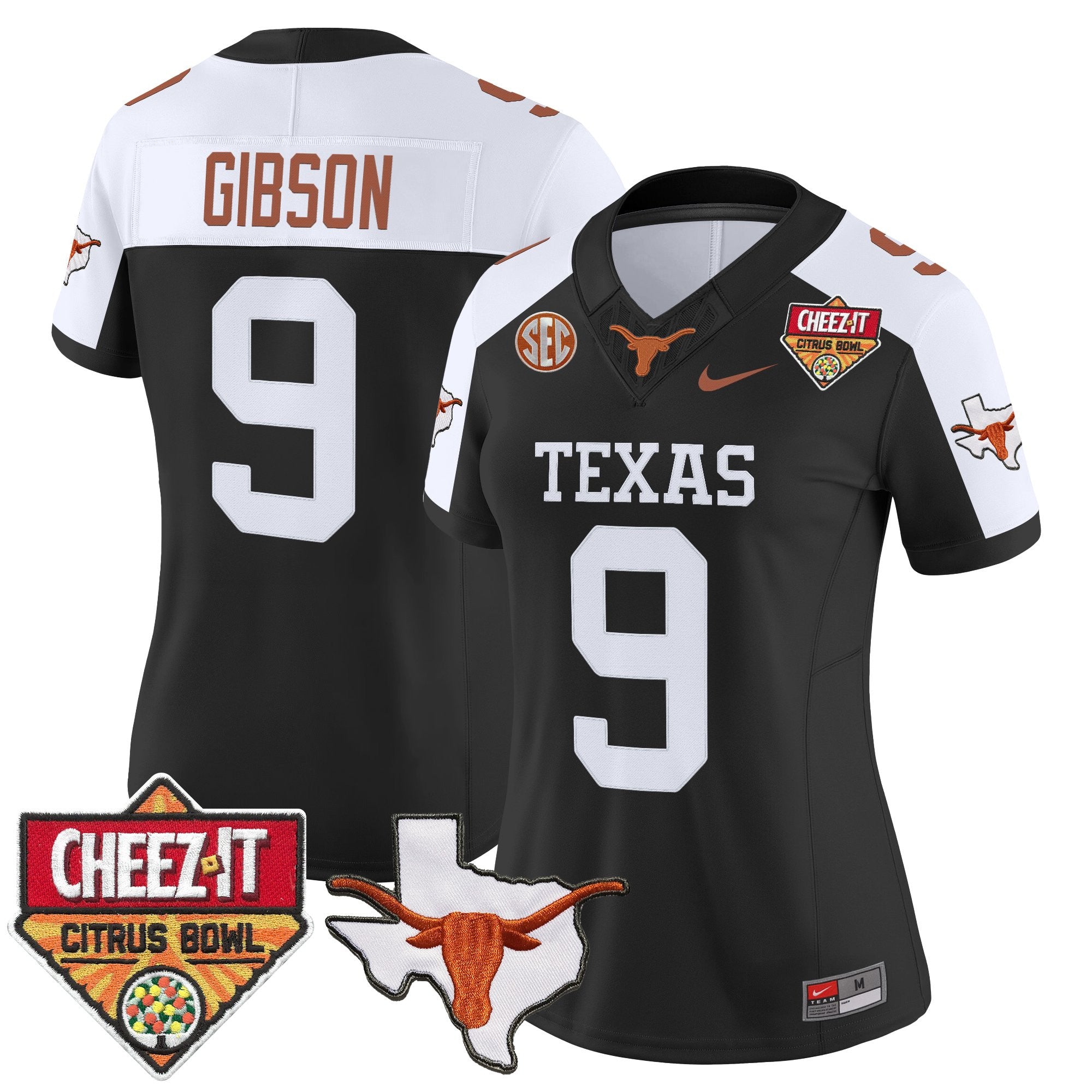 Women's Texas Longhorns 2025 Cheez-It Citrus Bowl Patch Vapor Limited Jersey - All Stitched