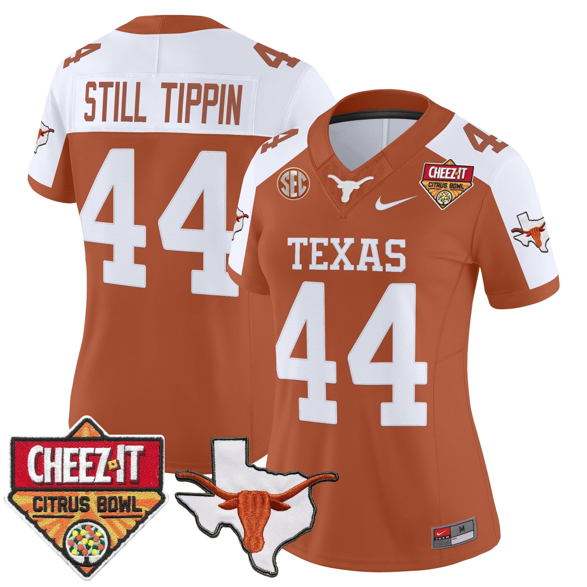 Women's Texas Longhorns 2025 Cheez-It Citrus Bowl Patch Vapor Limited Jersey - All Stitched