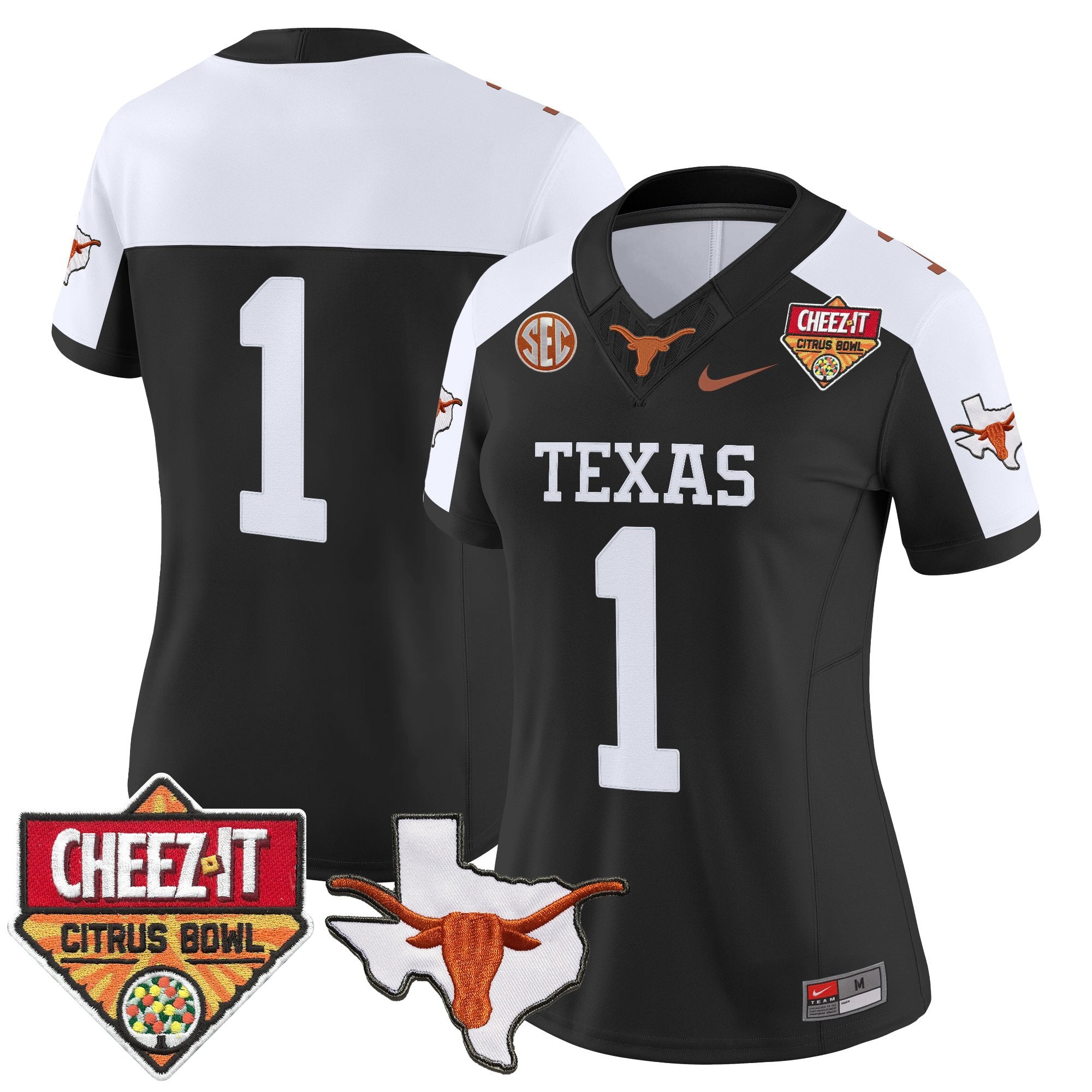Women's Texas Longhorns 2025 Cheez-It Citrus Bowl Patch Vapor Limited Jersey - All Stitched