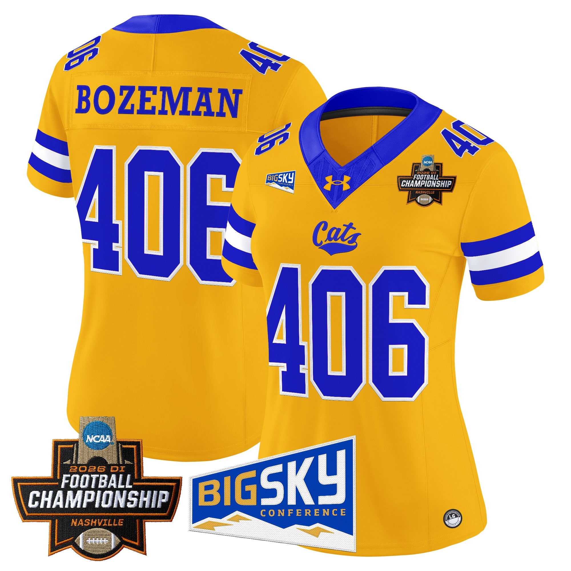 Women's Montana State Bobcats 2026 Football Championship Vapor Limited Jersey - All Stitched