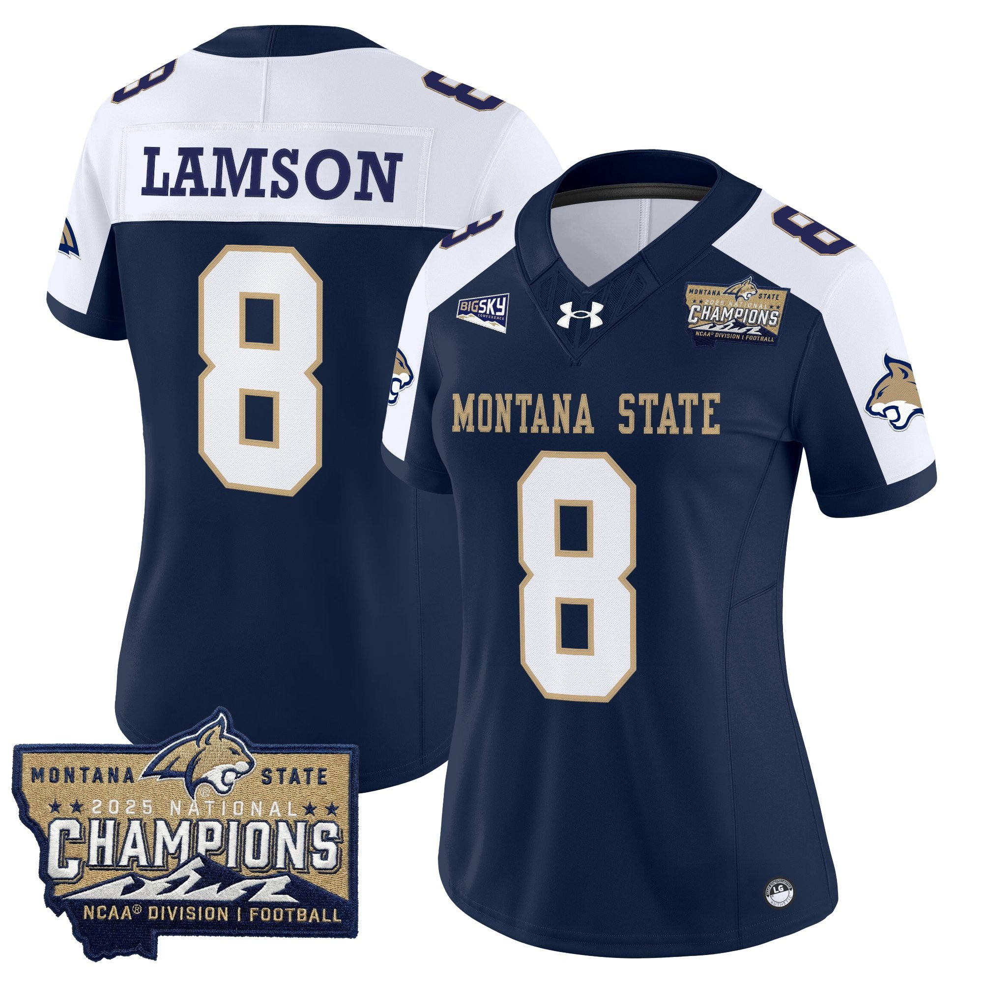 Women's Montana State Bobcats 2025 National Champions Vapor Limited Jersey - All Stitched