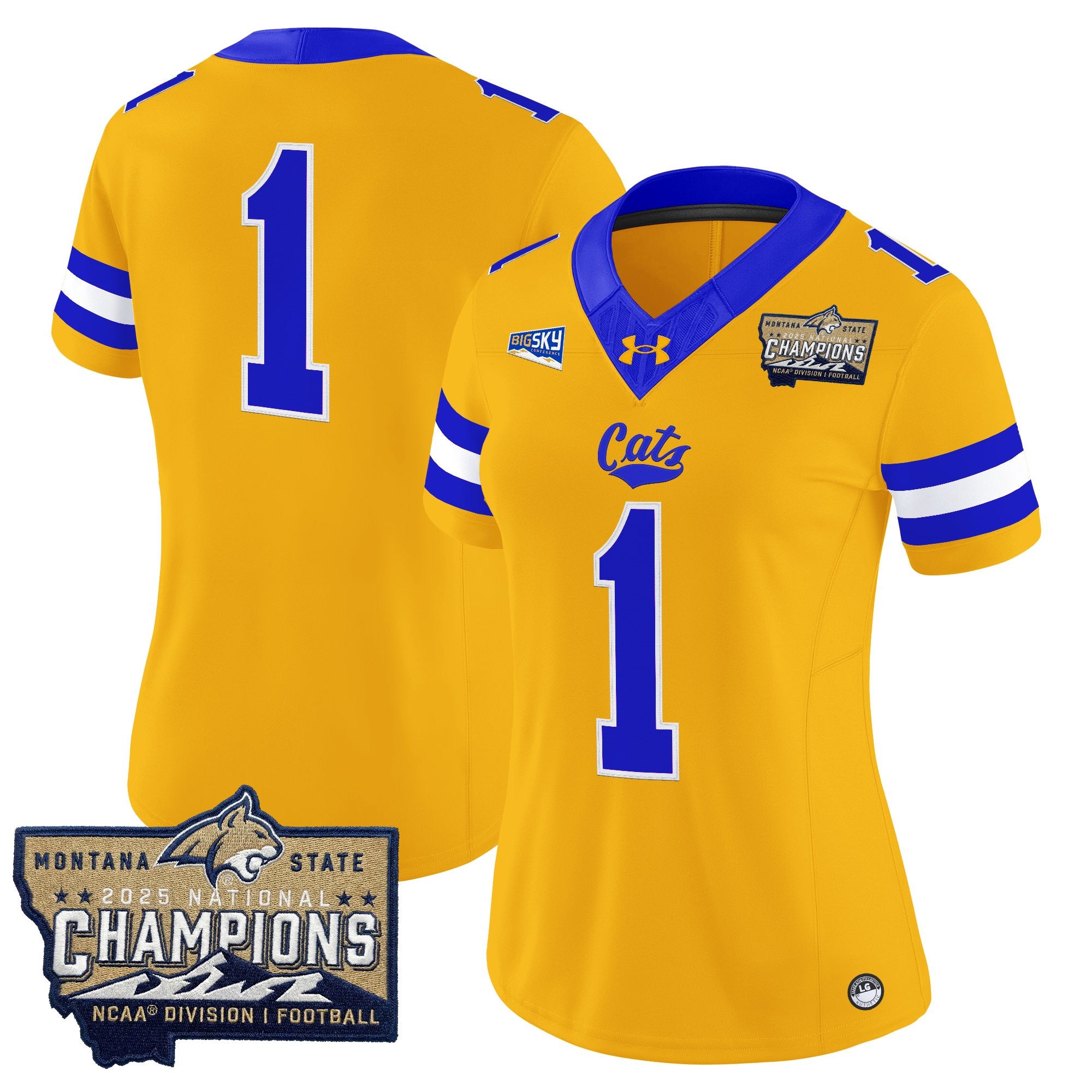 Women's Montana State Bobcats 2025 National Champions Vapor Limited Jersey - All Stitched