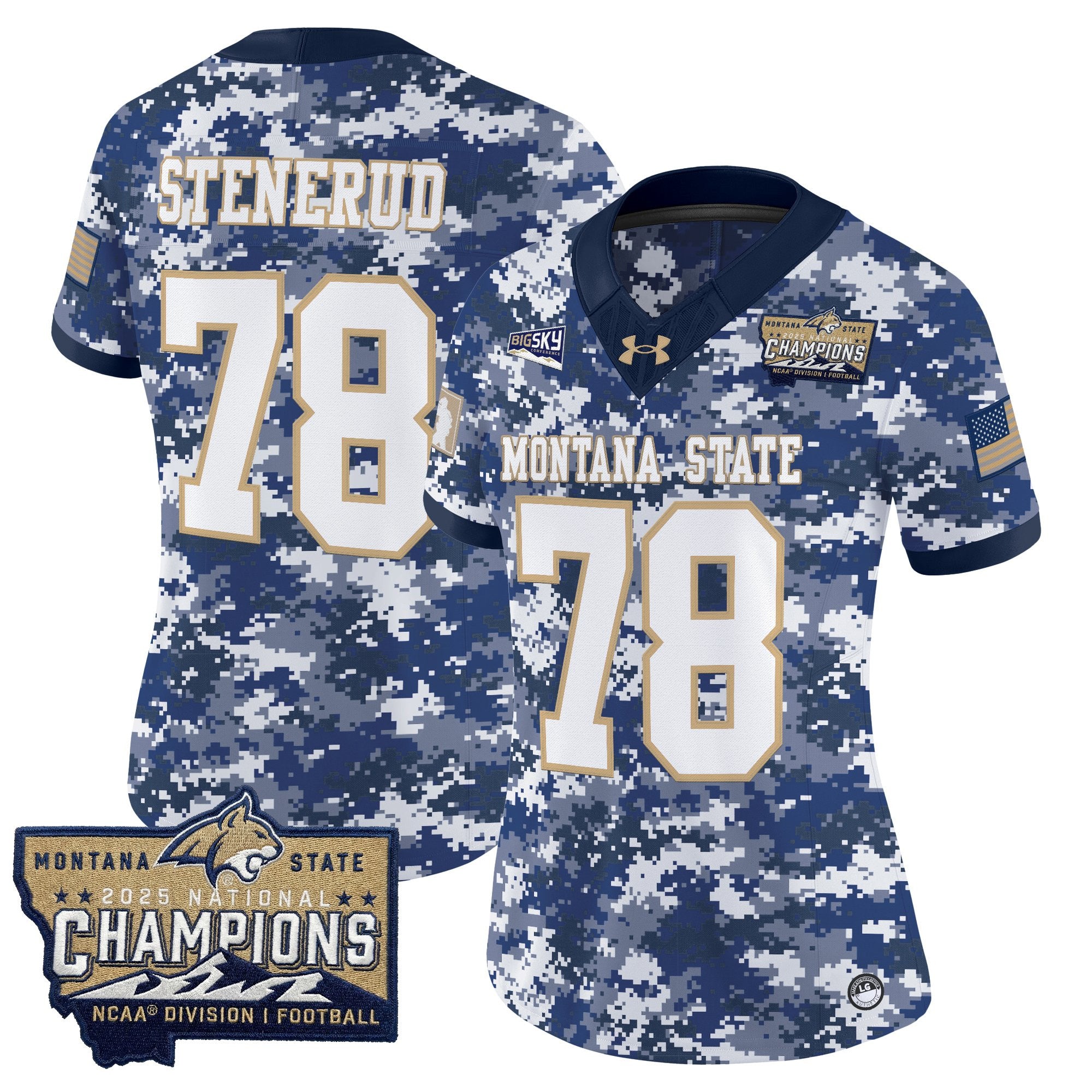 Women's Montana State Bobcats 2025 National Champions Vapor Limited Jersey - All Stitched