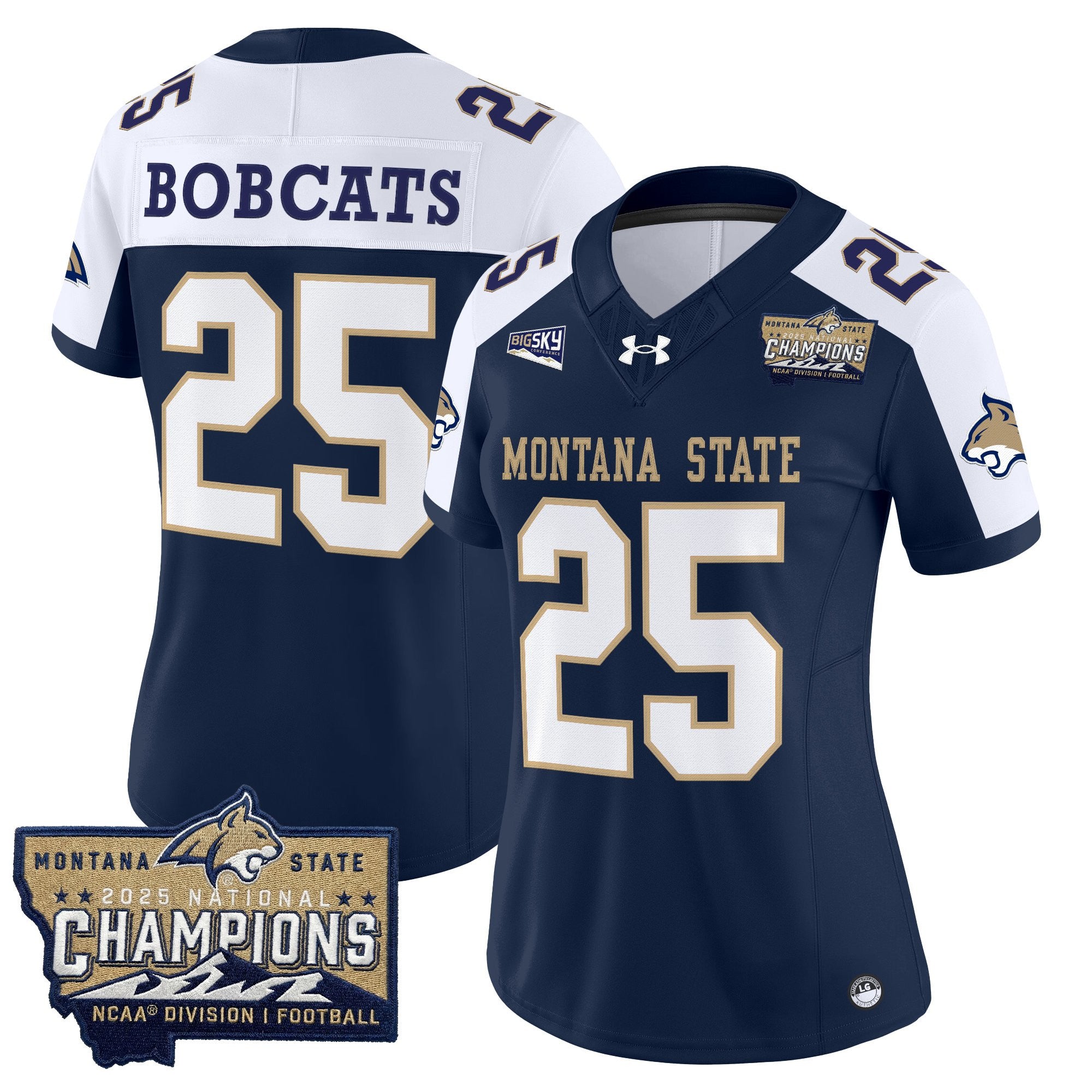 Women's Montana State Bobcats 2025 National Champions Vapor Limited Jersey - All Stitched