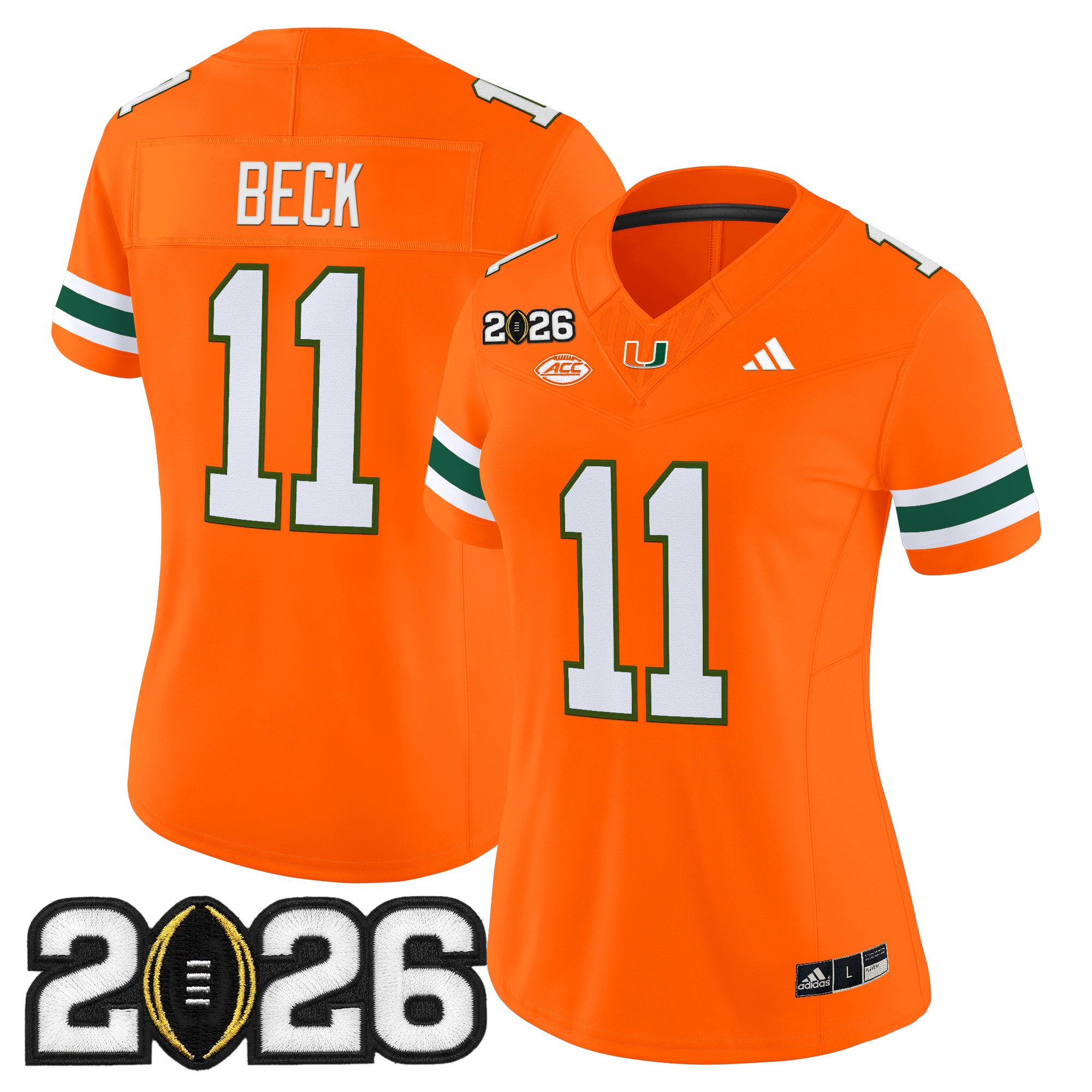 Women's Miami Hurricanes 2026 CFP Final Patch Vapor Limited Jersey - All Stitched