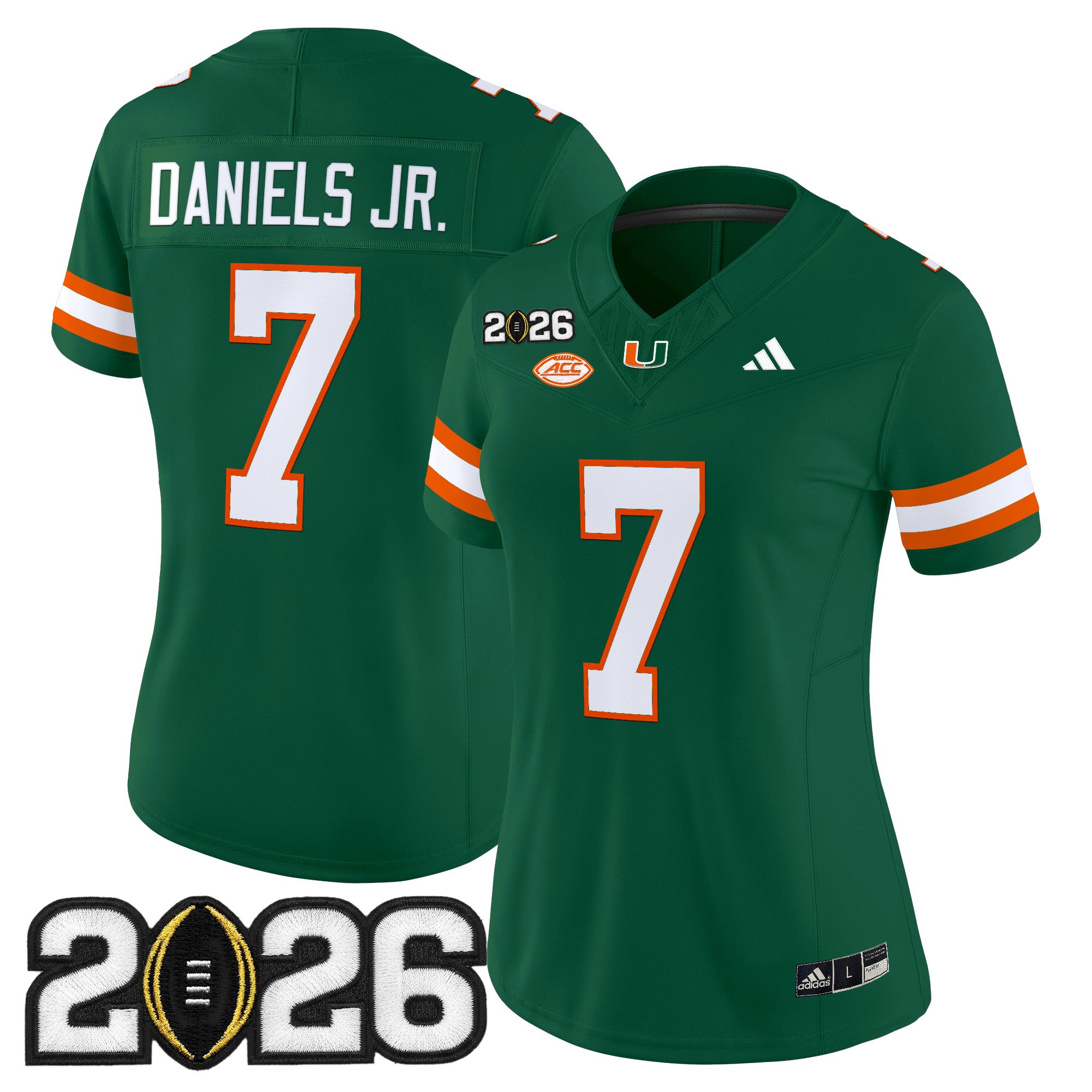 Women's Miami Hurricanes 2026 CFP Final Patch Vapor Limited Jersey - All Stitched