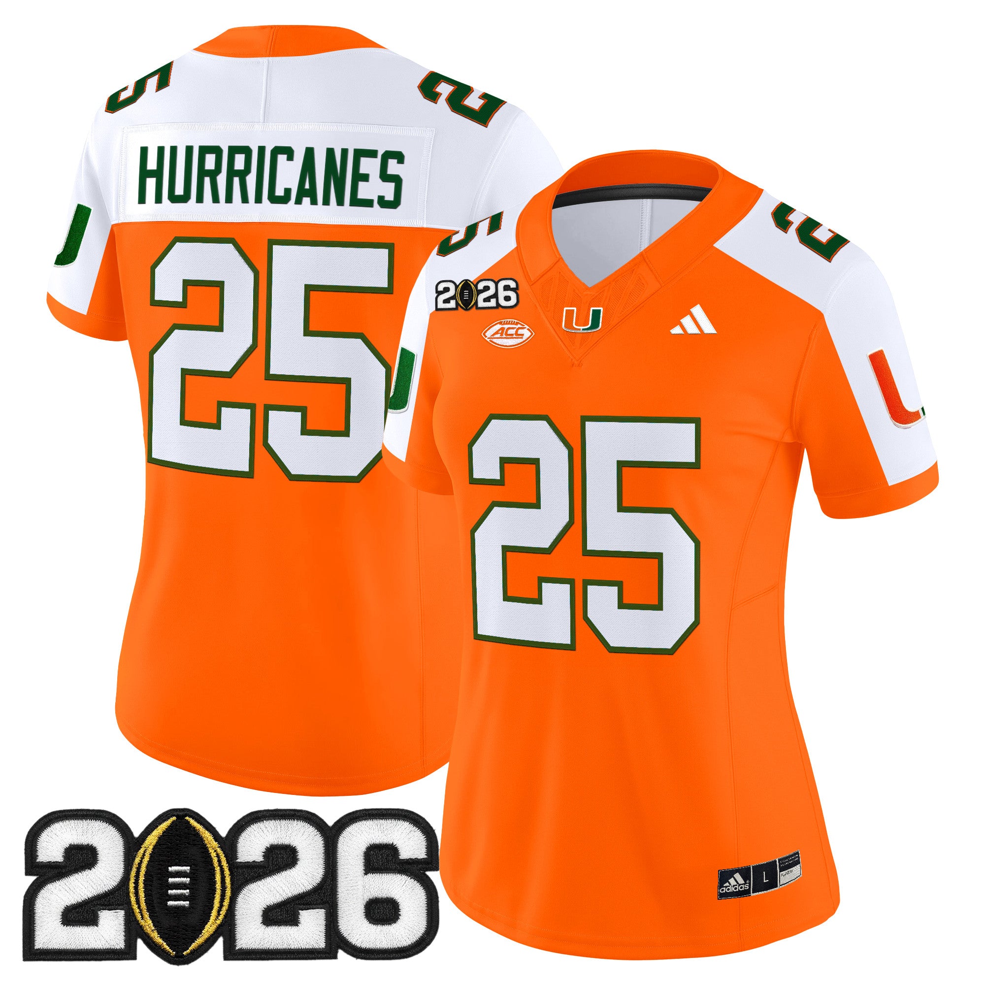 Women's Miami Hurricanes 2026 CFP Final Patch Vapor Limited Jersey - All Stitched