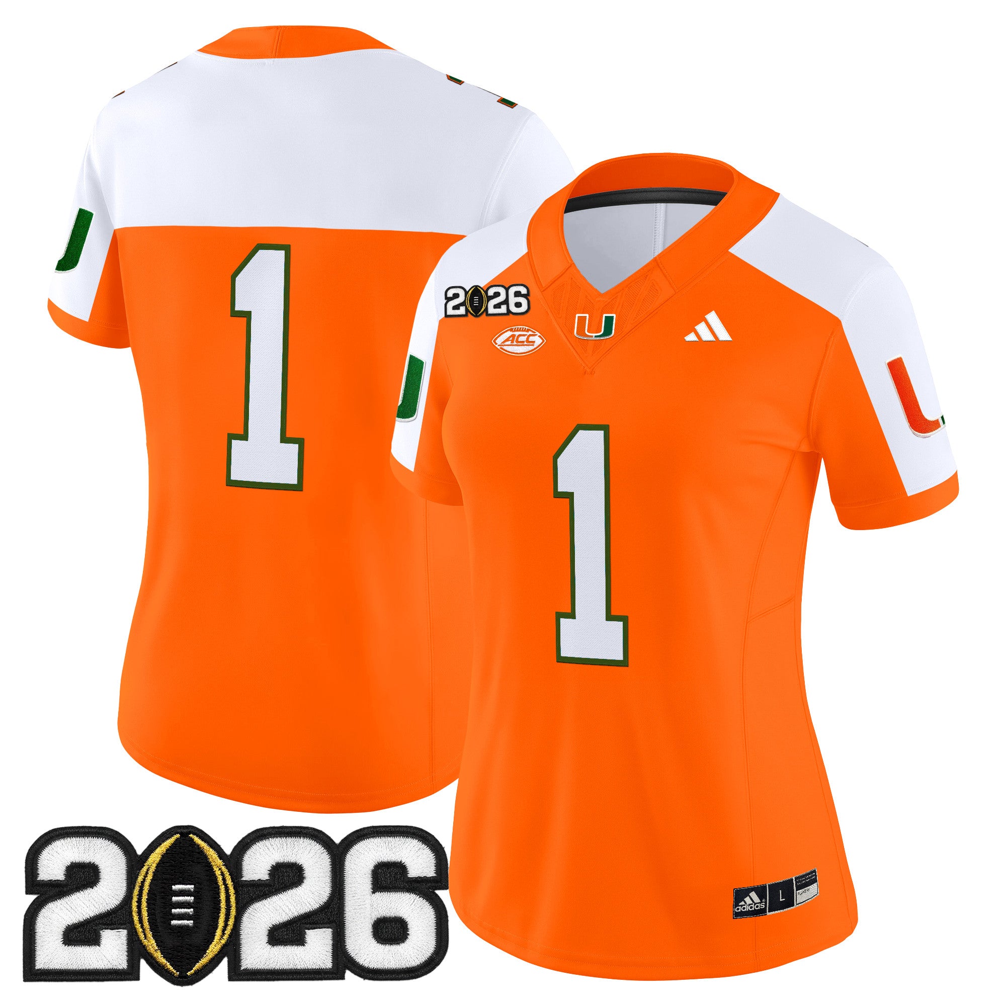 Women's Miami Hurricanes 2026 CFP Final Patch Vapor Limited Jersey - All Stitched
