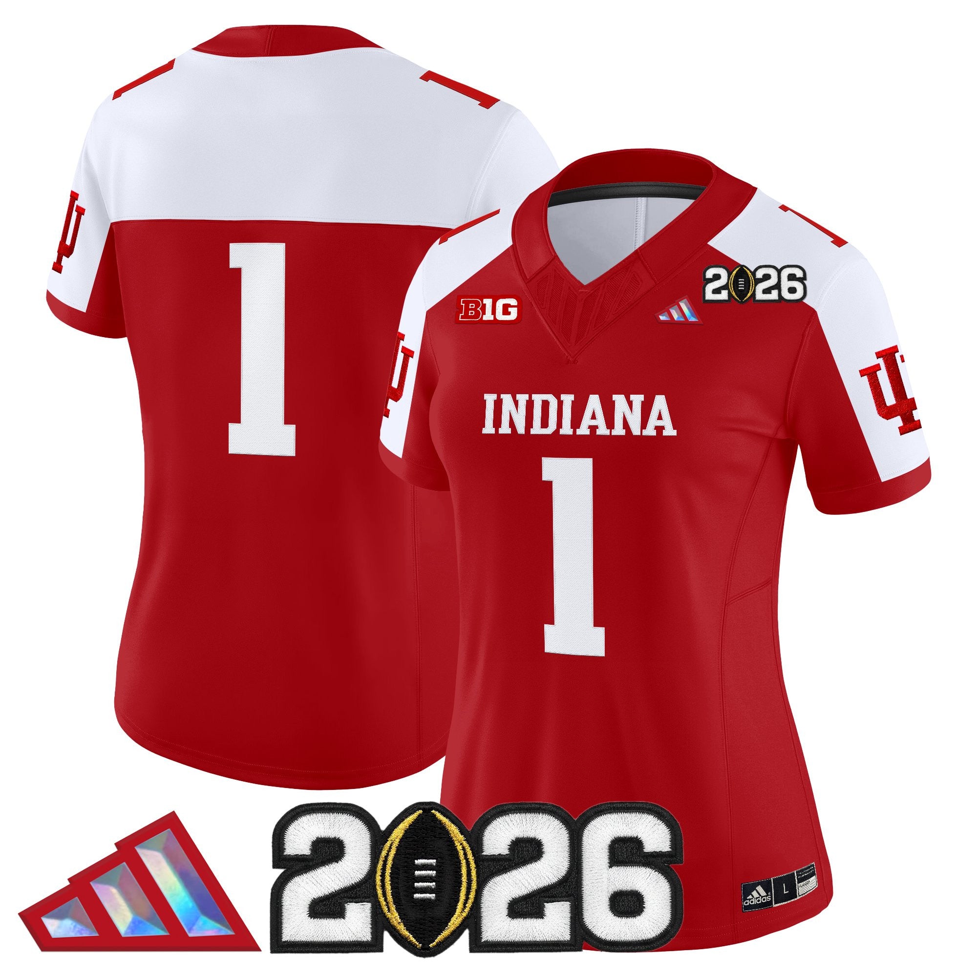 Women's Indiana Hoosiers 2026 CFP Final Patch Vapor Limited Jersey V3 - All Stitched