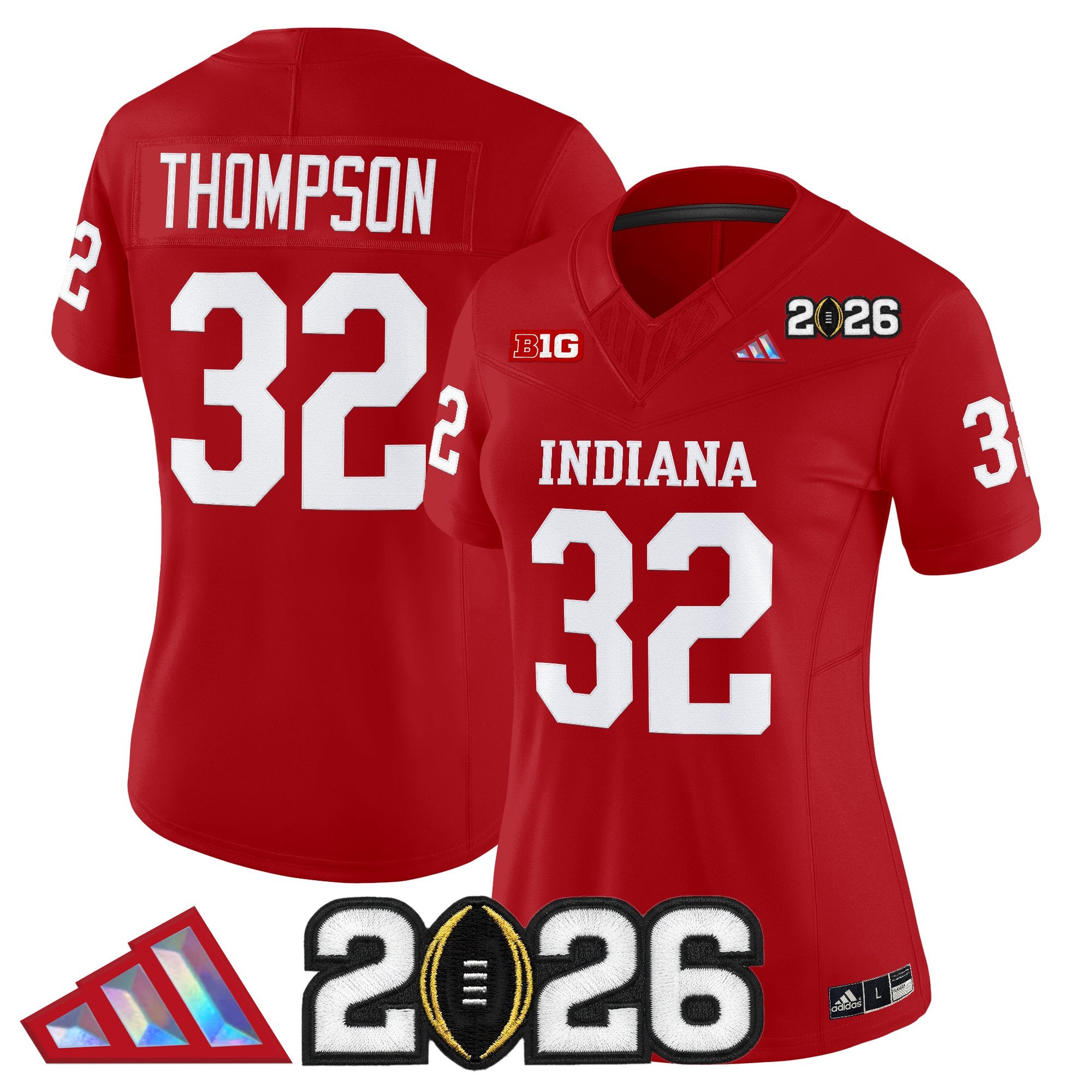 Women's Indiana Hoosiers 2026 CFP Final Patch Vapor Limited Jersey V3 - All Stitched