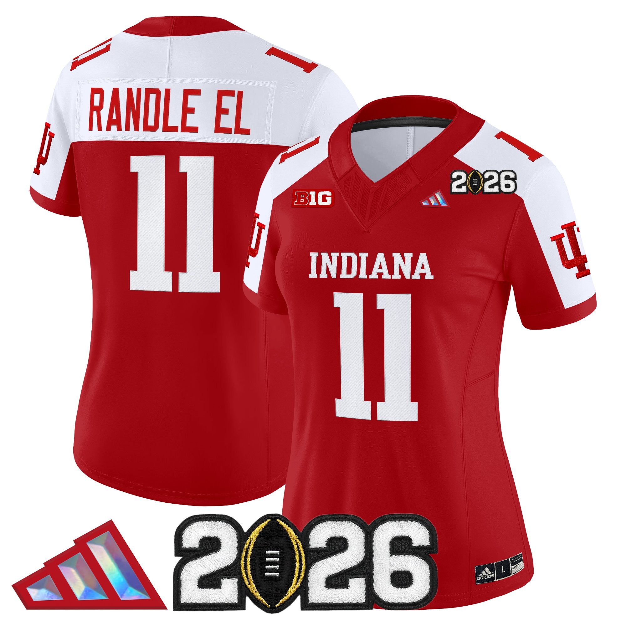 Women's Indiana Hoosiers 2026 CFP Final Patch Vapor Limited Jersey V3 - All Stitched