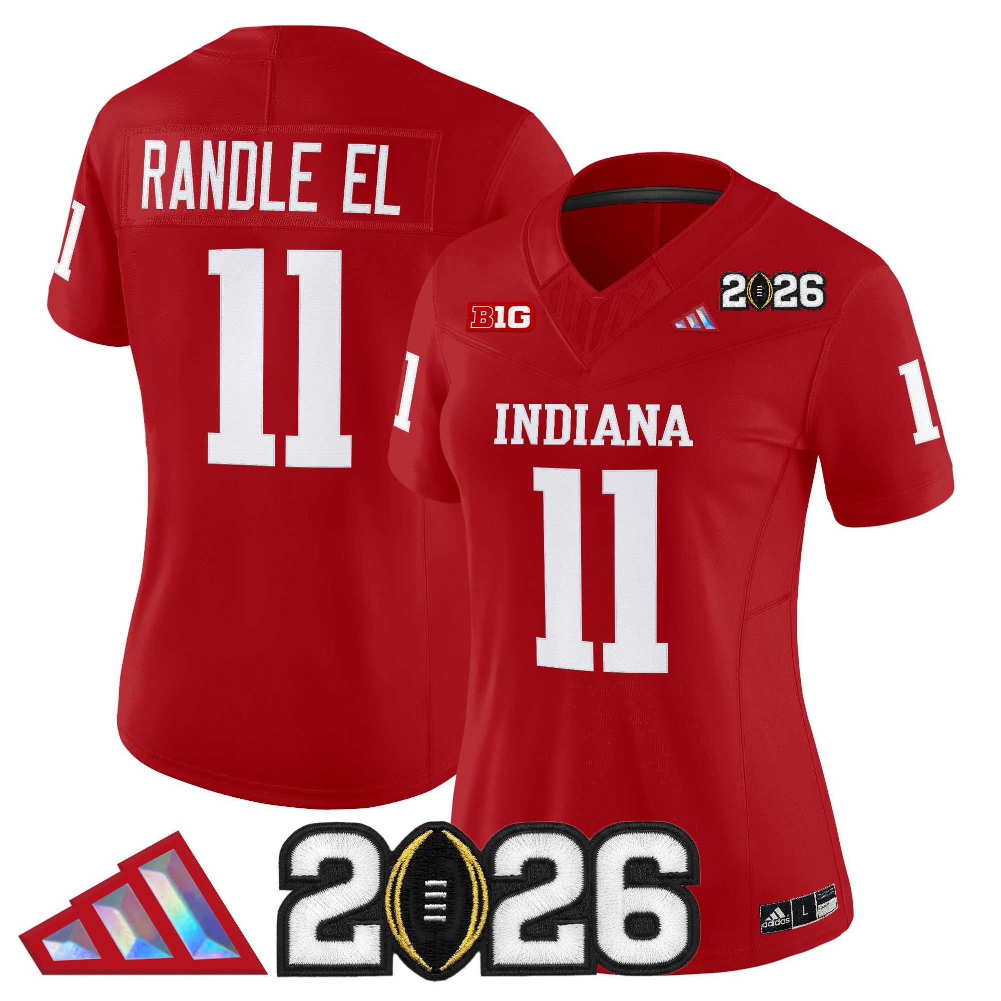 Women's Indiana Hoosiers 2026 CFP Final Patch Vapor Limited Jersey V3 - All Stitched