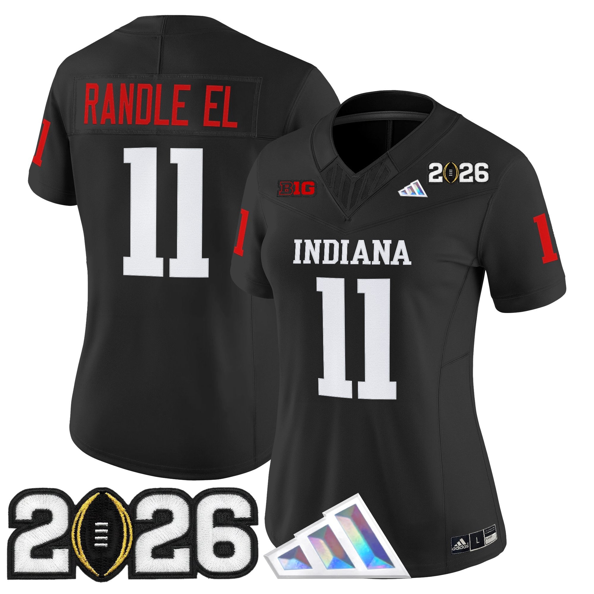 Women's Indiana Hoosiers 2026 CFP Final Patch Vapor Limited Jersey V3 - All Stitched