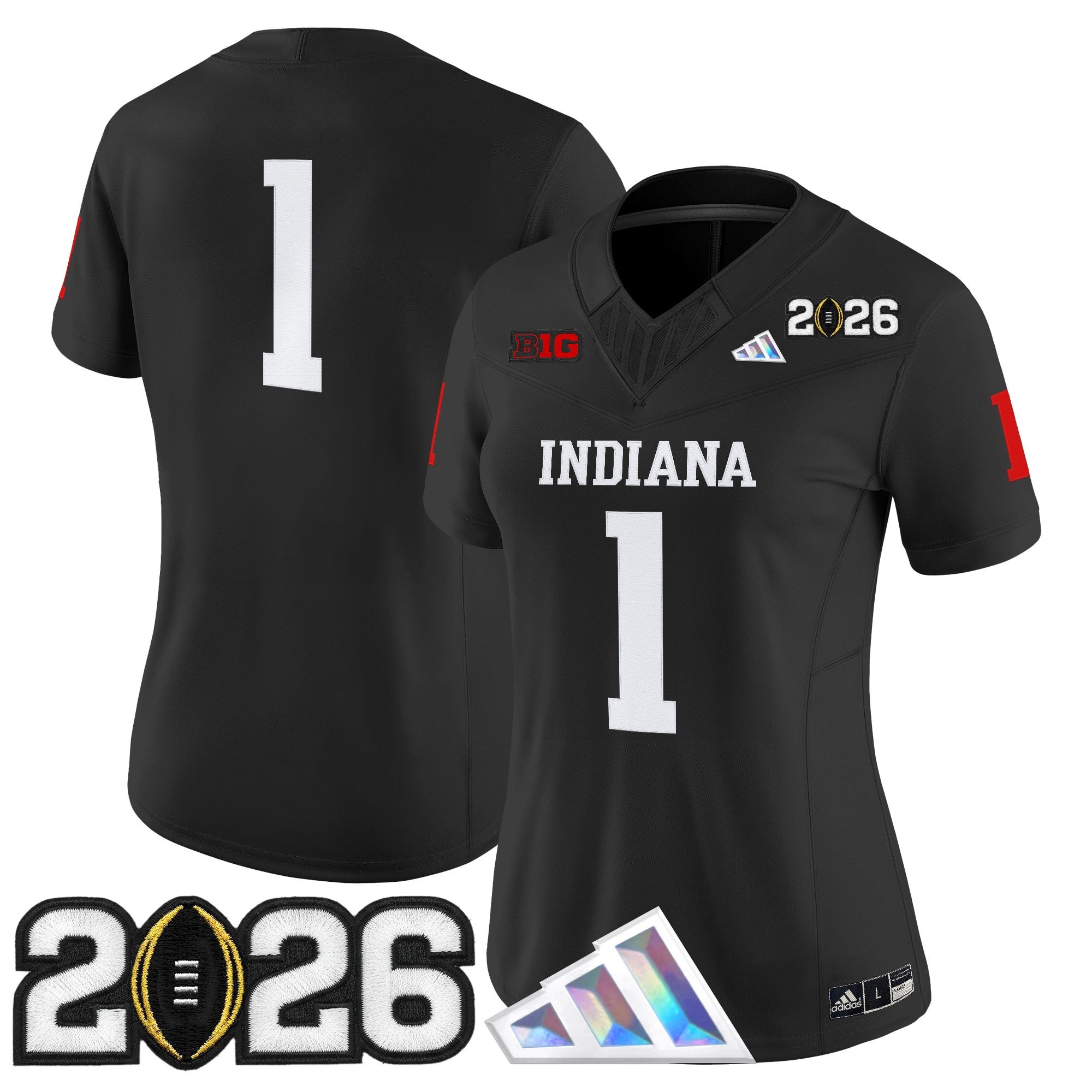 Women's Indiana Hoosiers 2026 CFP Final Patch Vapor Limited Jersey V3 - All Stitched