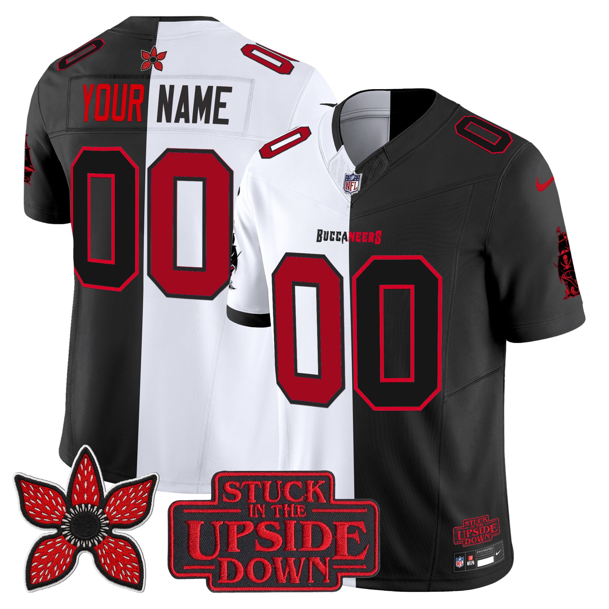 Tampa Bay Buccaneers 'Upside Down Edition' Vapor Limited Custom Jersey - All Stitched