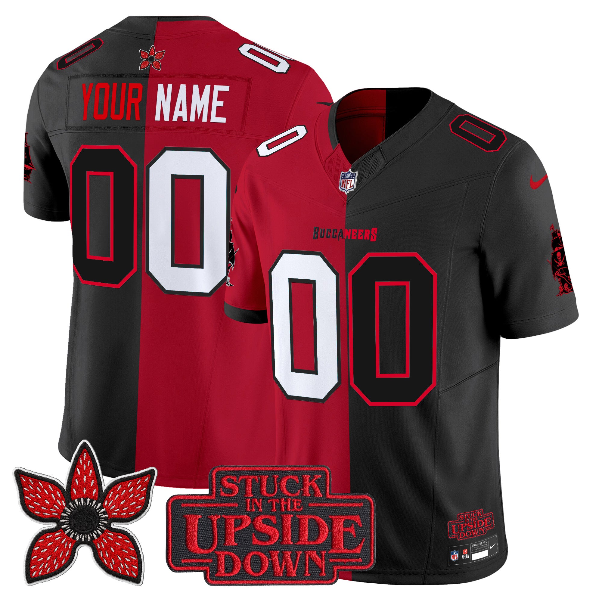 Tampa Bay Buccaneers 'Upside Down Edition' Vapor Limited Custom Jersey - All Stitched