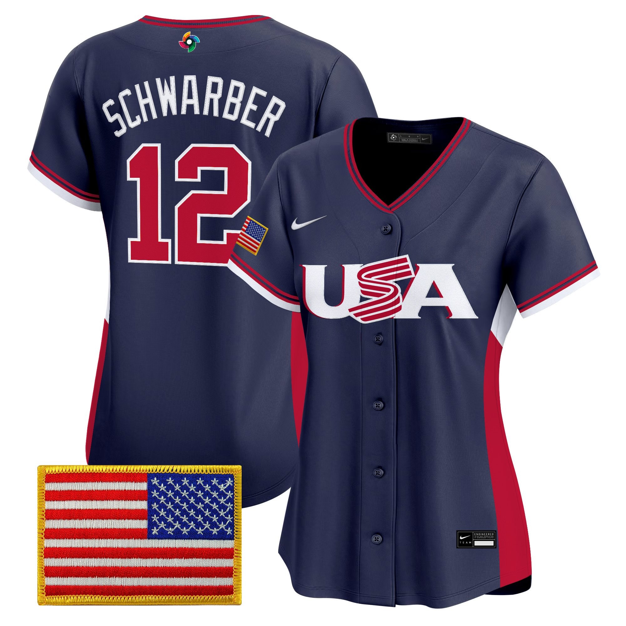 Women's Team USA World Baseball Classic Vapor Premier Jersey - All Stitched