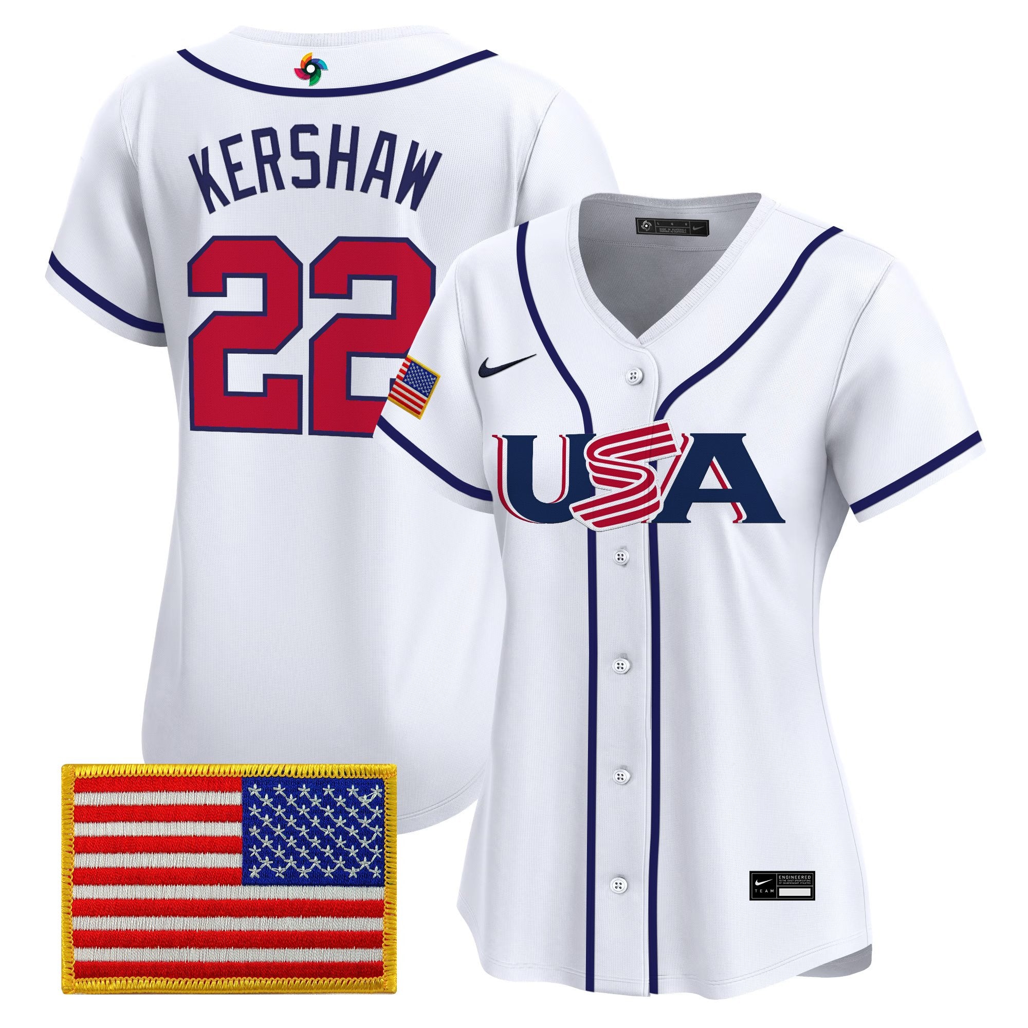 Women's Team USA World Baseball Classic Vapor Premier Jersey - All Stitched