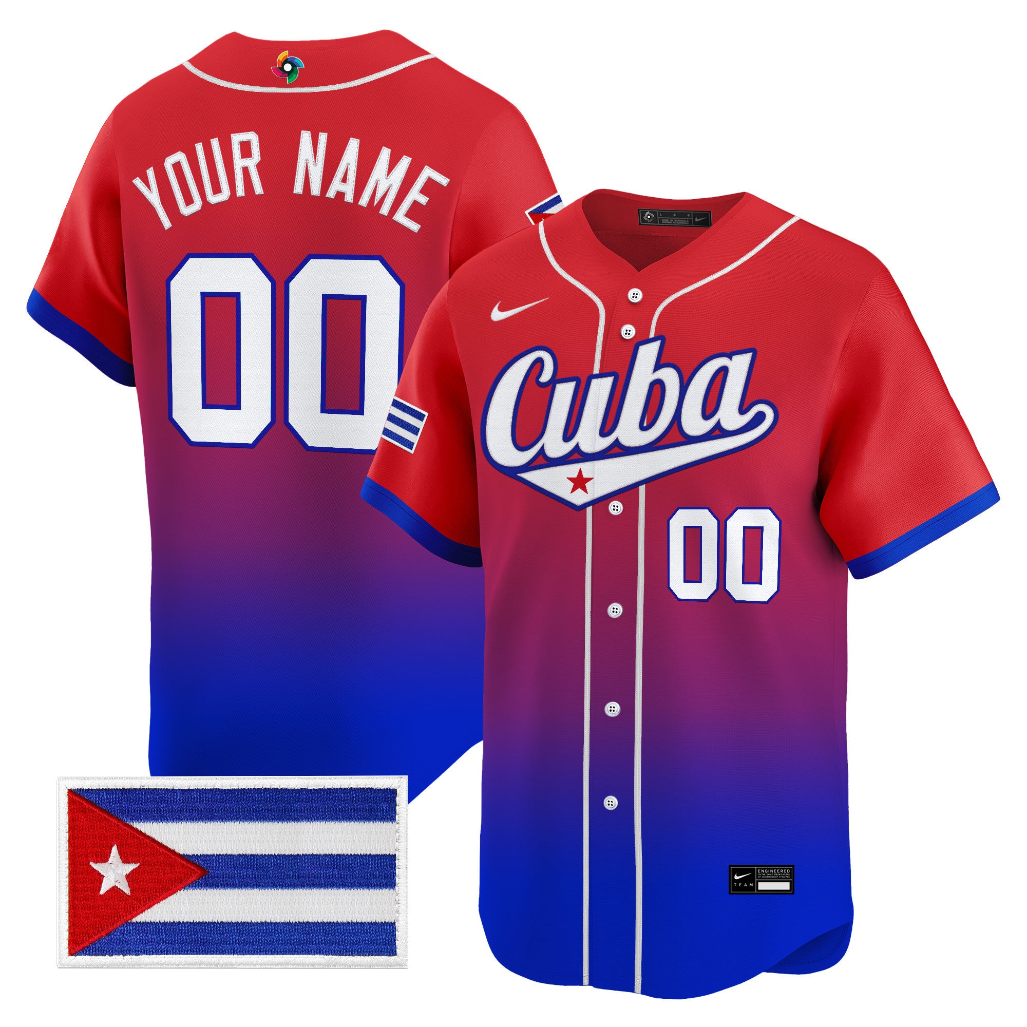 Team Cuba World Baseball Classic Vapor Premier Custom Jersey - All Stitched