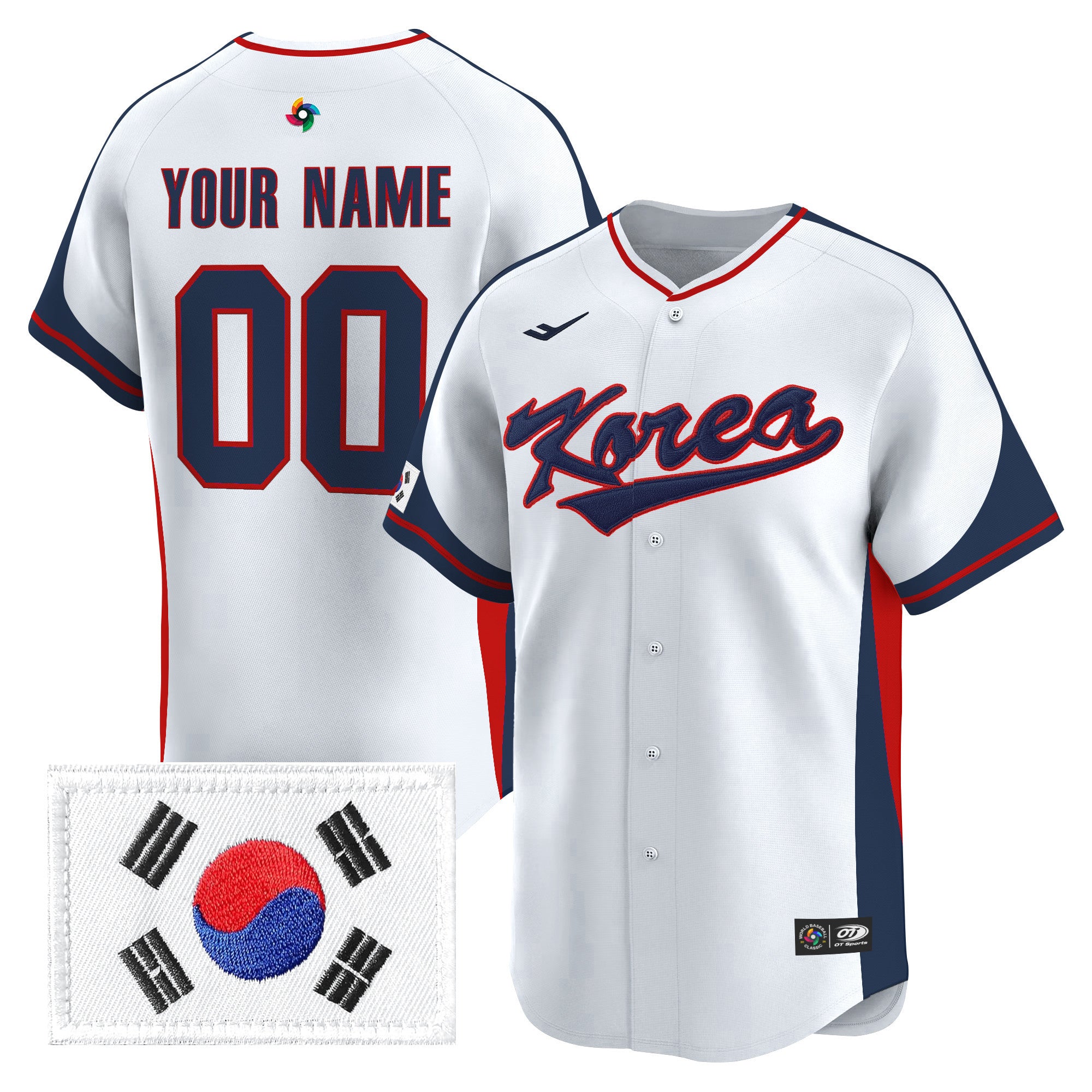 Team Korea 2026 World Baseball Classic Vapor Premier Custom Jersey - All Stitched