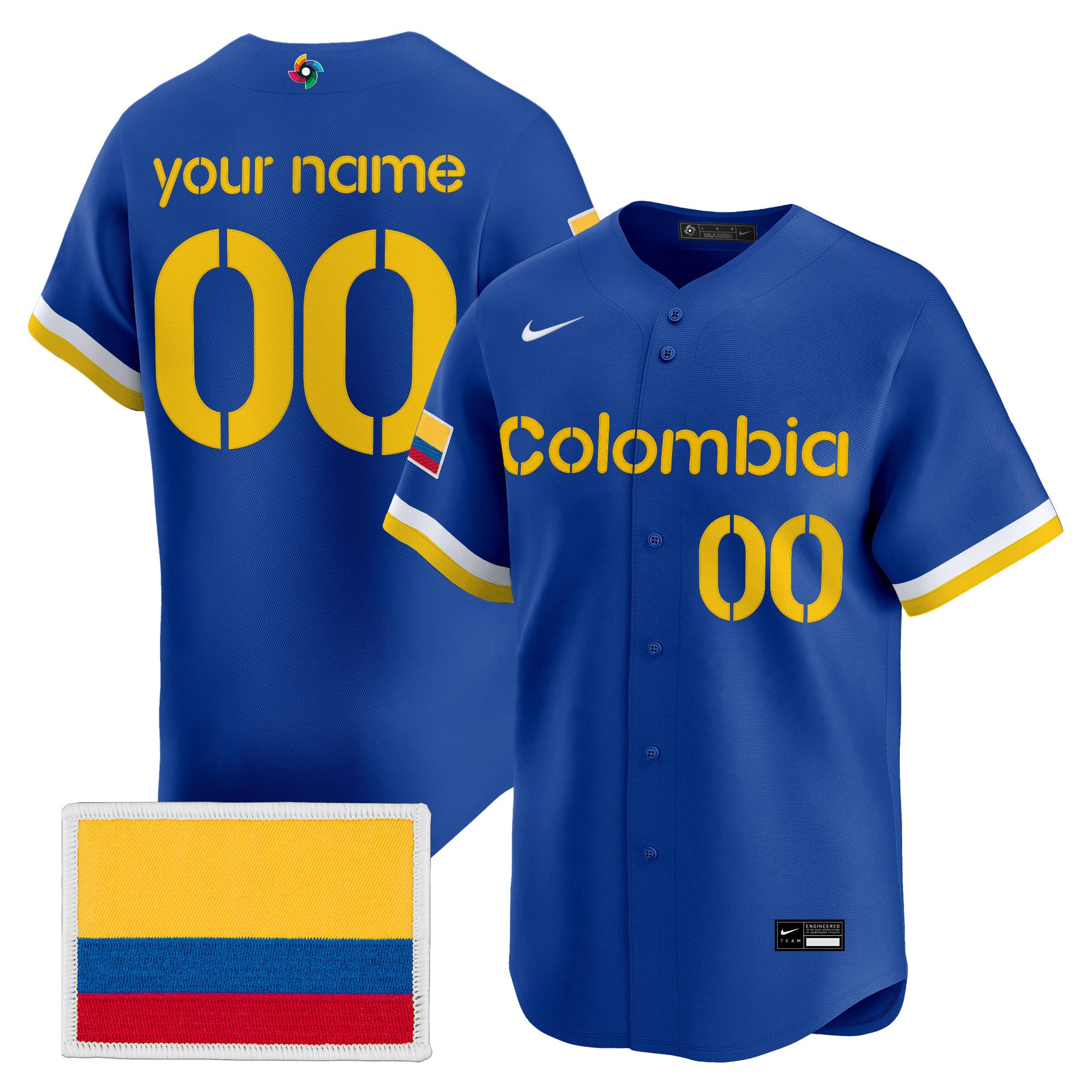 Team Colombia 2026 World Baseball Classic Vapor Premier Custom Jersey - All Stitched