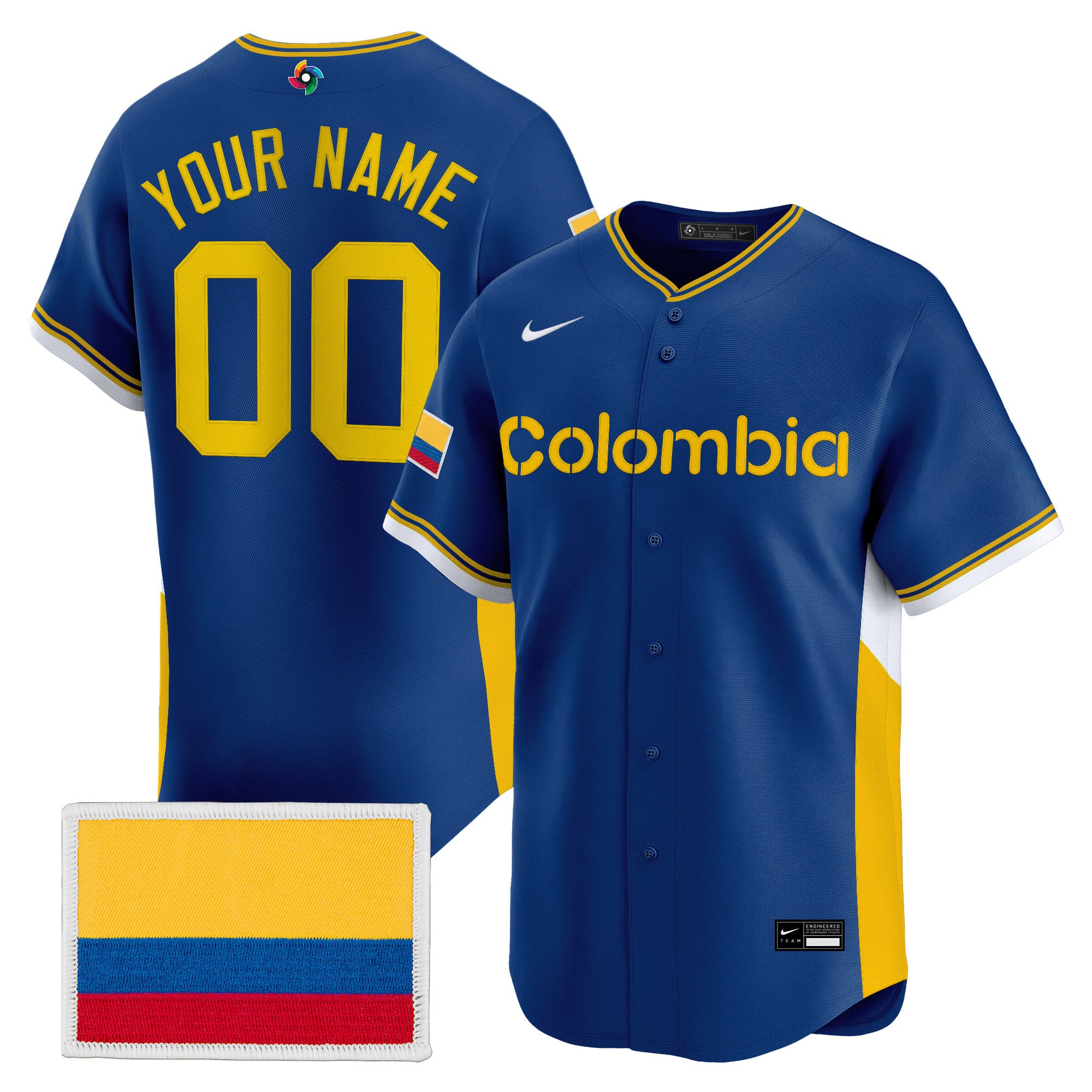 Team Colombia 2026 World Baseball Classic Vapor Premier Custom Jersey - All Stitched