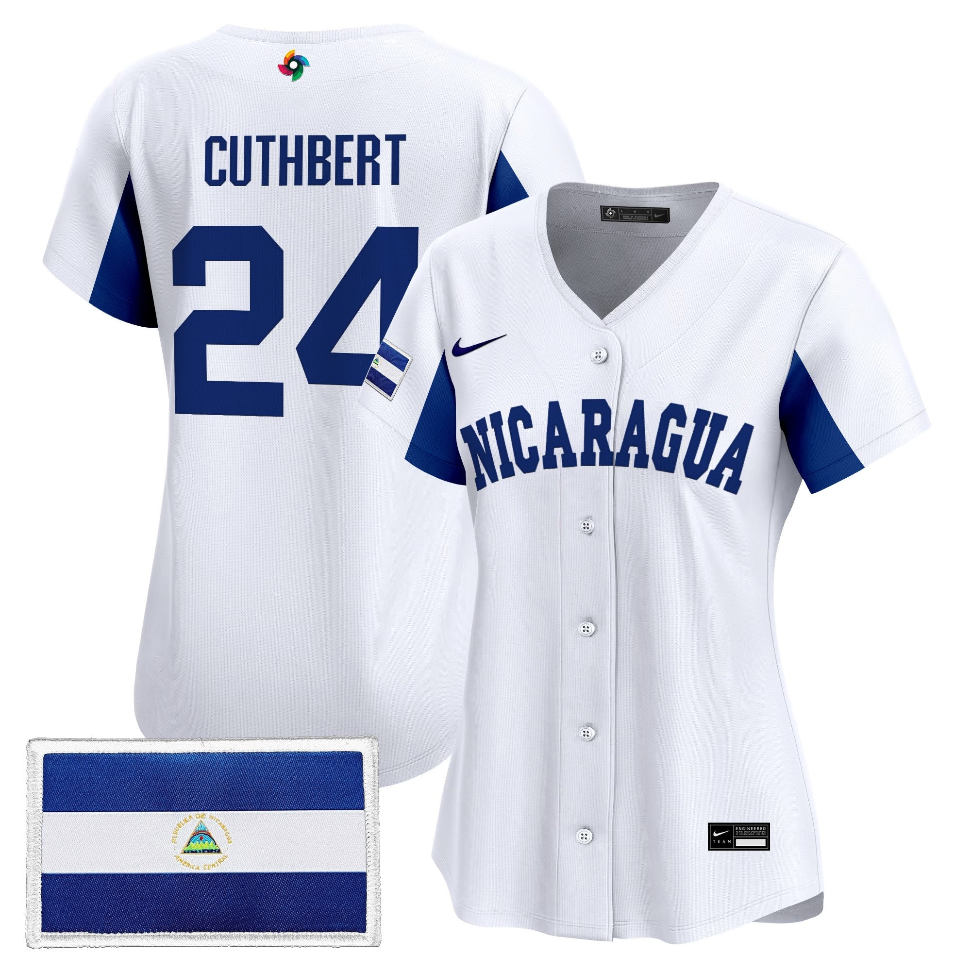 Women's Team Nicaragua 2026 World Baseball Classic Vapor Premier Jersey - All Stitched