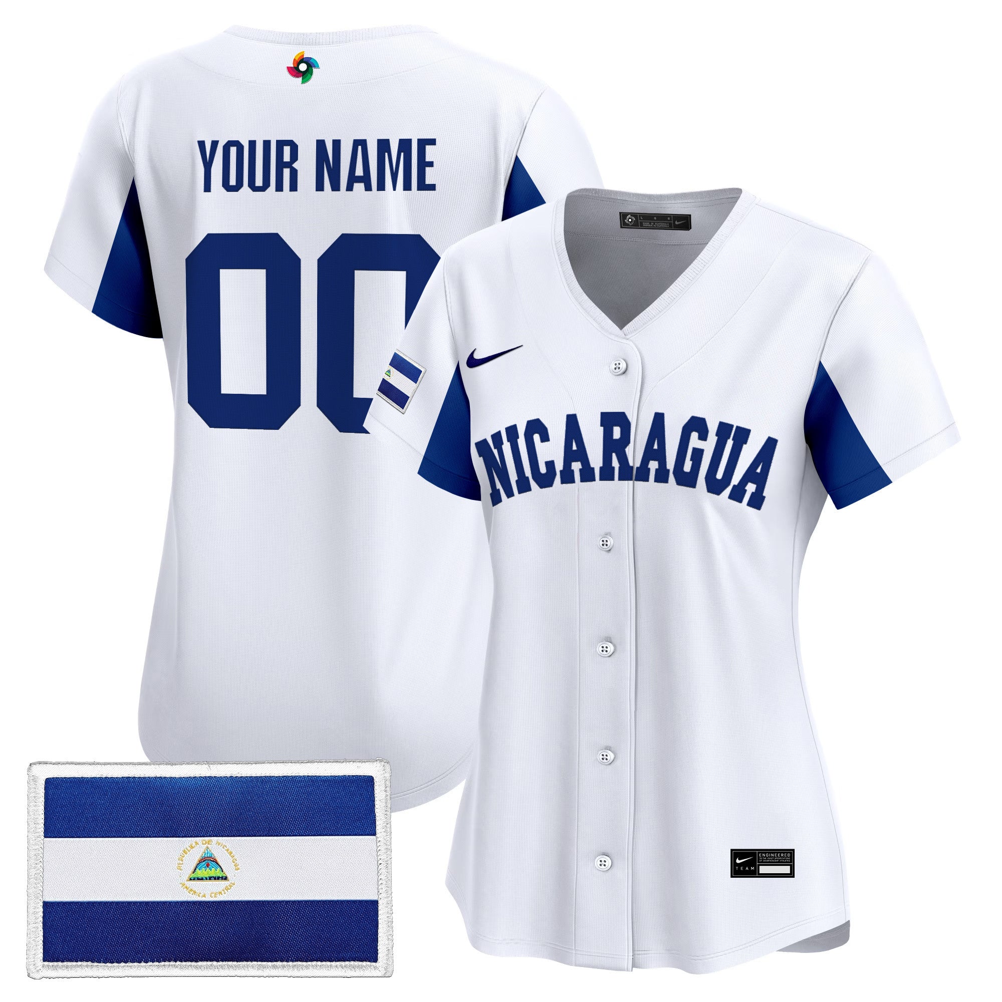 Team Nicaragua 2026 World Baseball Classic Vapor Premier Custom Jersey - All Stitched