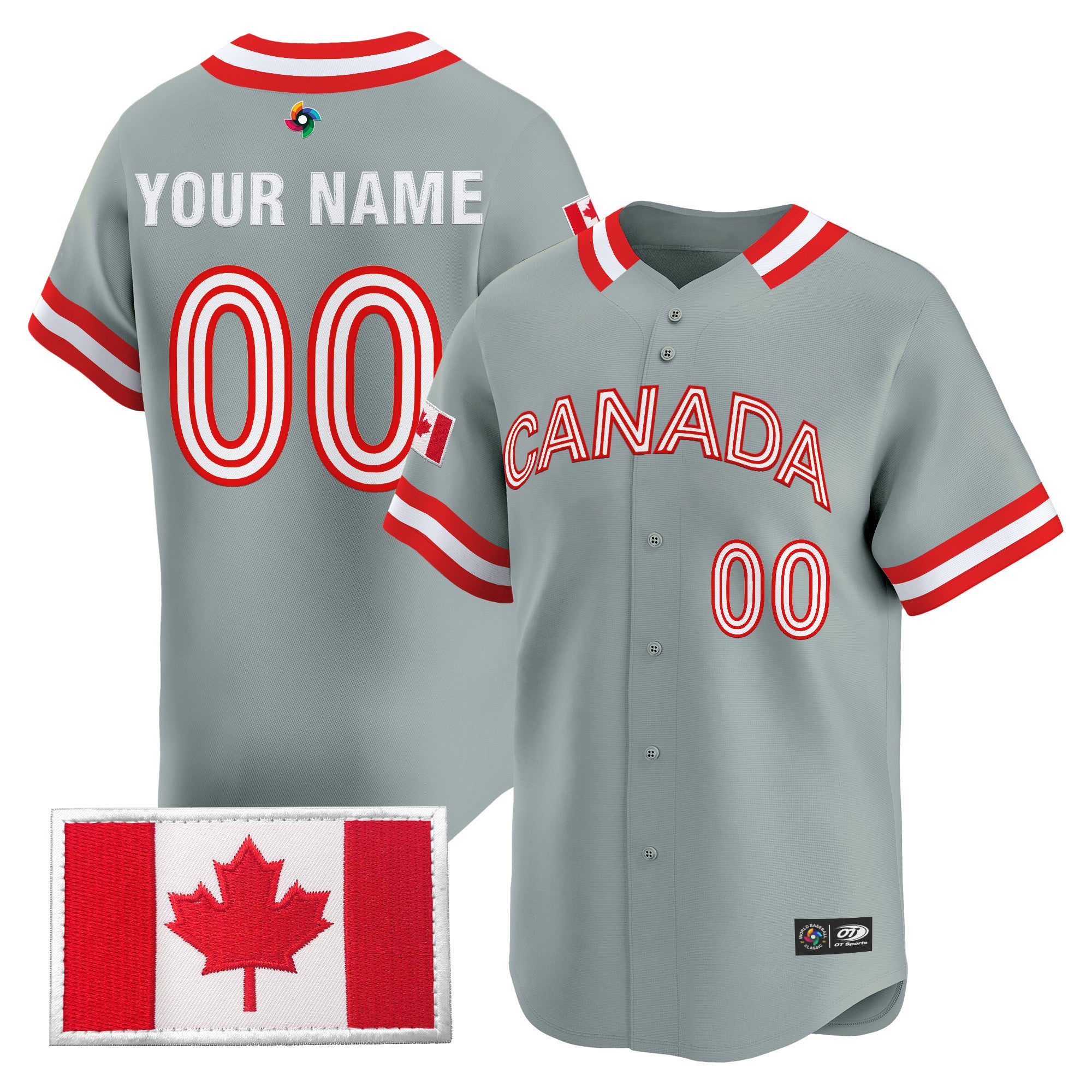 Team Canada World Baseball Classic Vapor Premier Custom Jersey - All Stitched