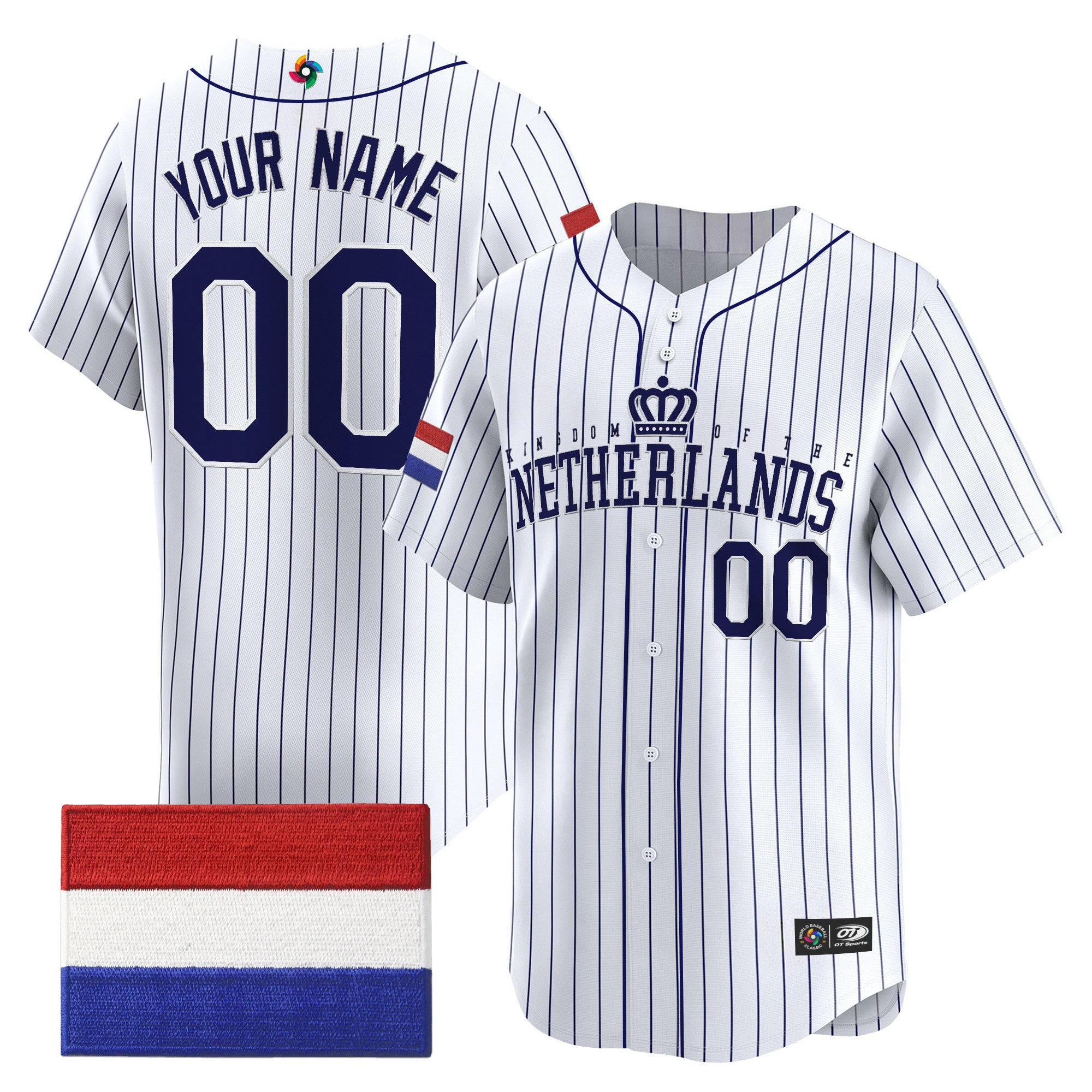 Team Netherlands 2026 World Baseball Classic Vapor Premier Custom Jersey - All Stitched