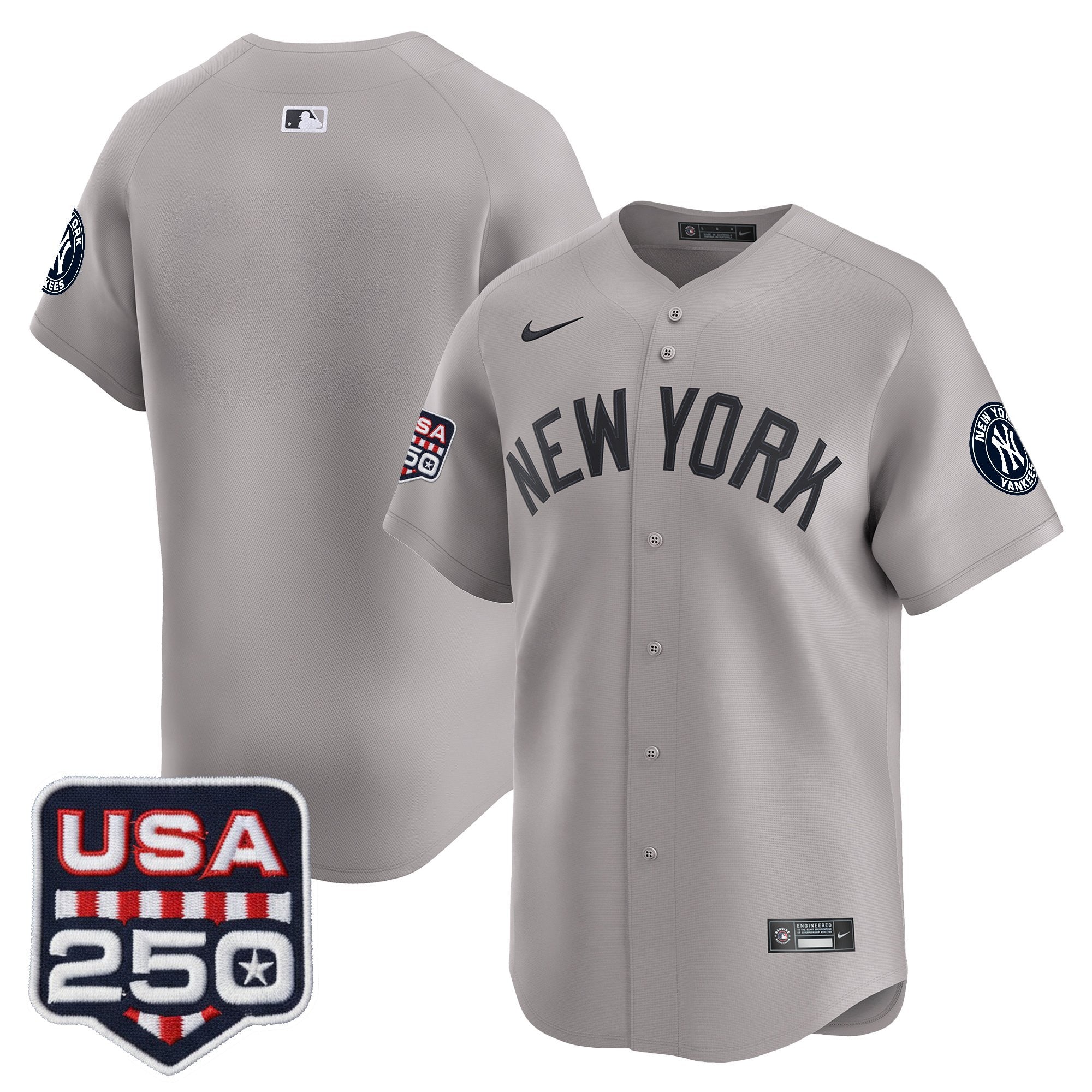 Men's New York Yankees 250America Patch Vapor Premier Limited Jersey - All Stitched