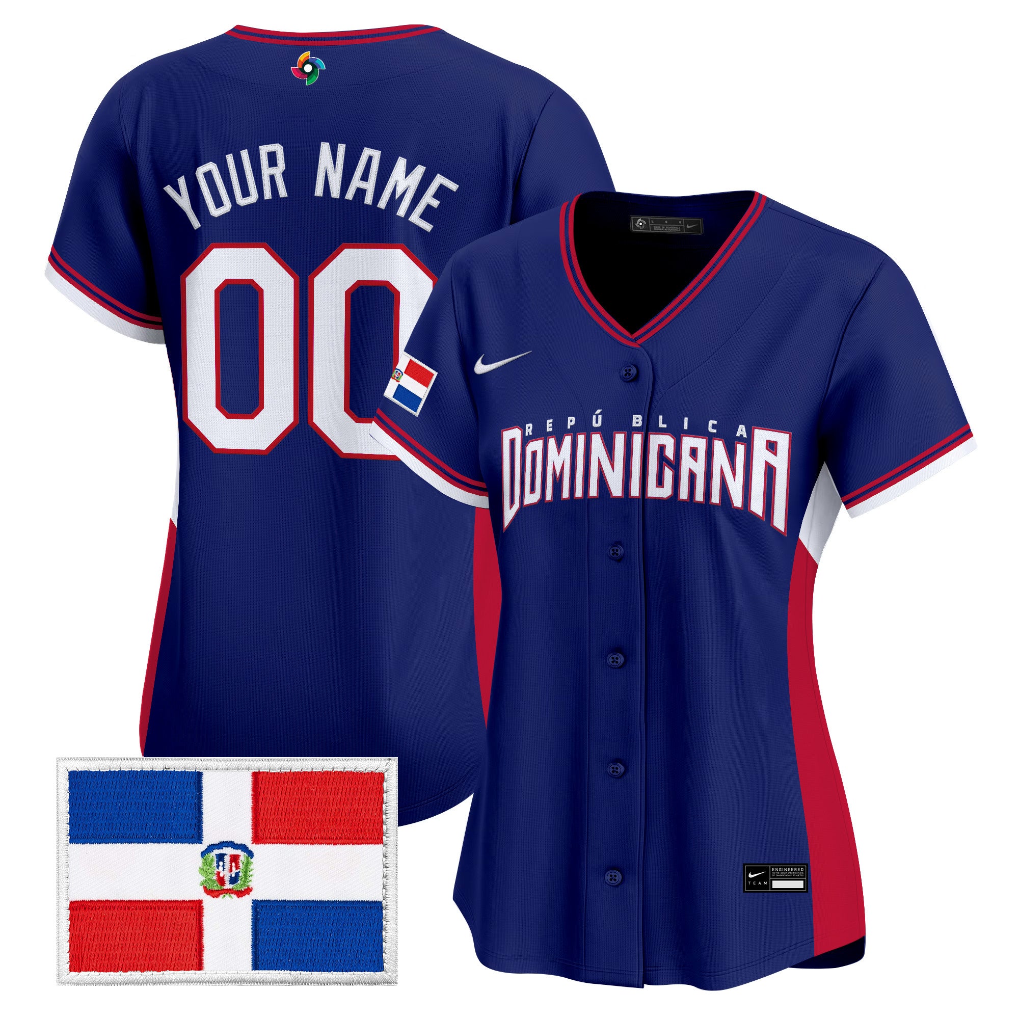 Team Dominican Republic World Baseball Classic Vapor Premier Custom Jersey - All Stitched