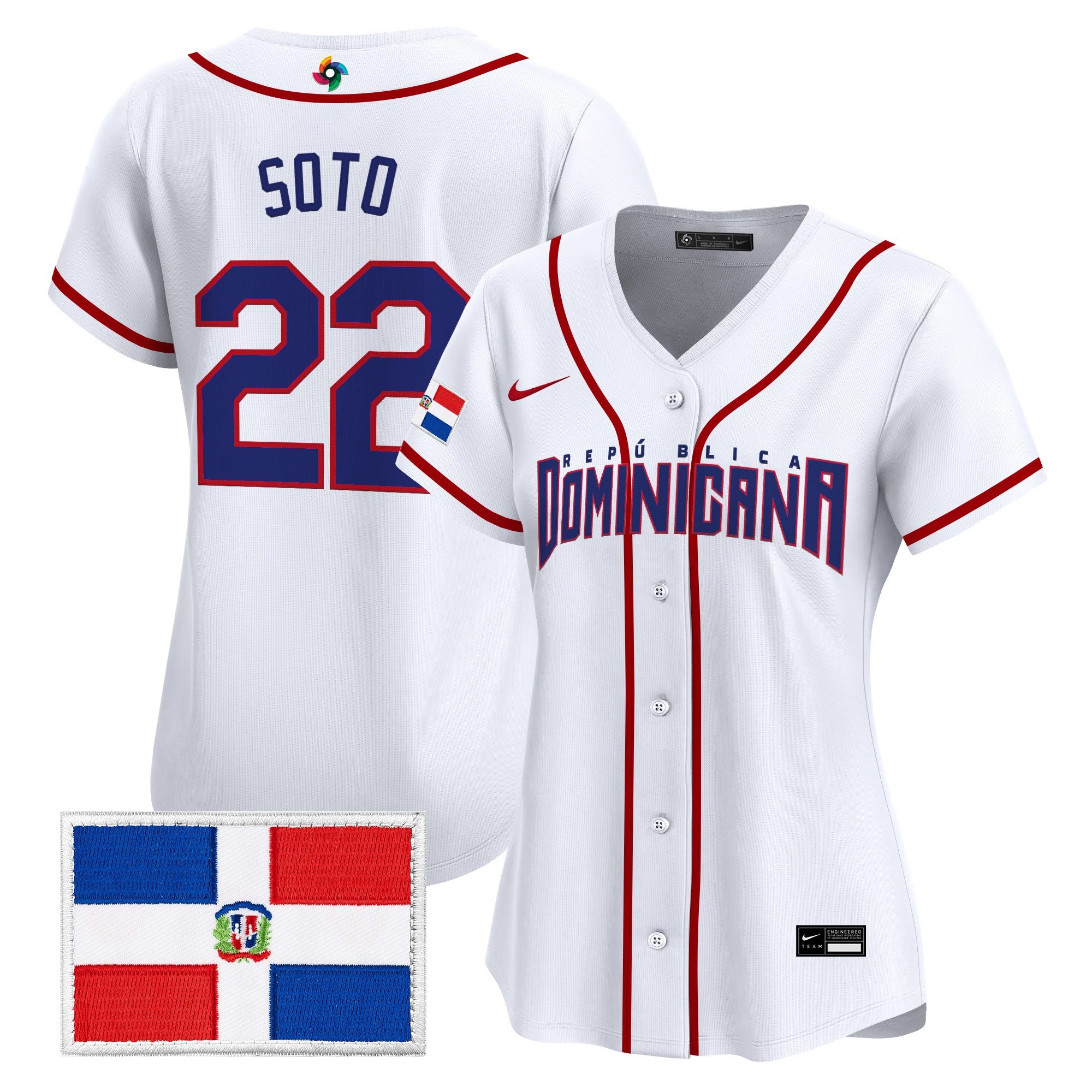 Women's Team Dominican Republic World Baseball Classic Vapor Premier Jersey - All Stitched