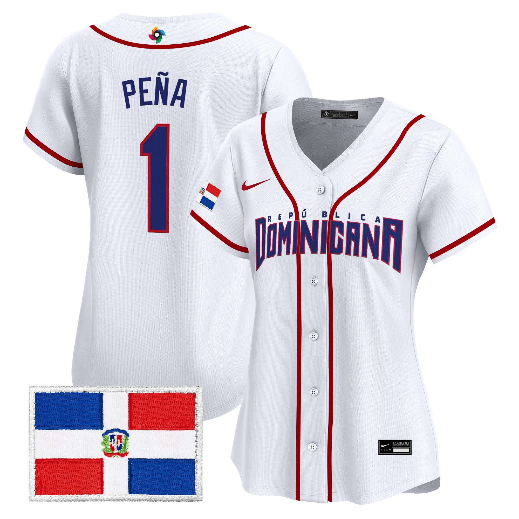 Women's Team Dominican Republic World Baseball Classic Vapor Premier Jersey - All Stitched