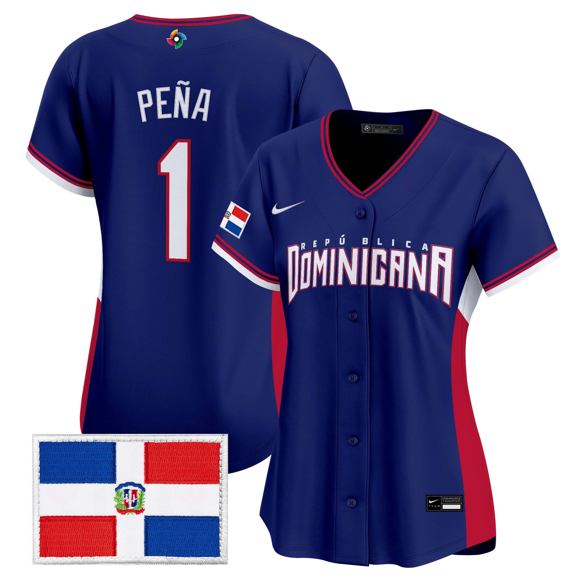 Women's Team Dominican Republic World Baseball Classic Vapor Premier Jersey - All Stitched