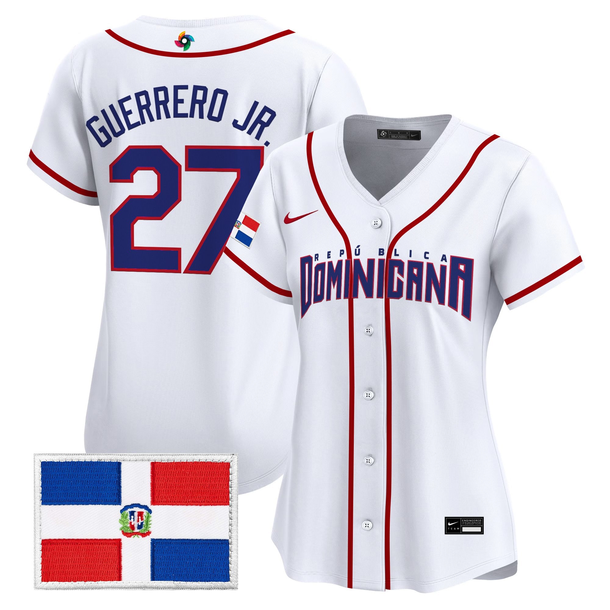 Women's Team Dominican Republic World Baseball Classic Vapor Premier Jersey - All Stitched