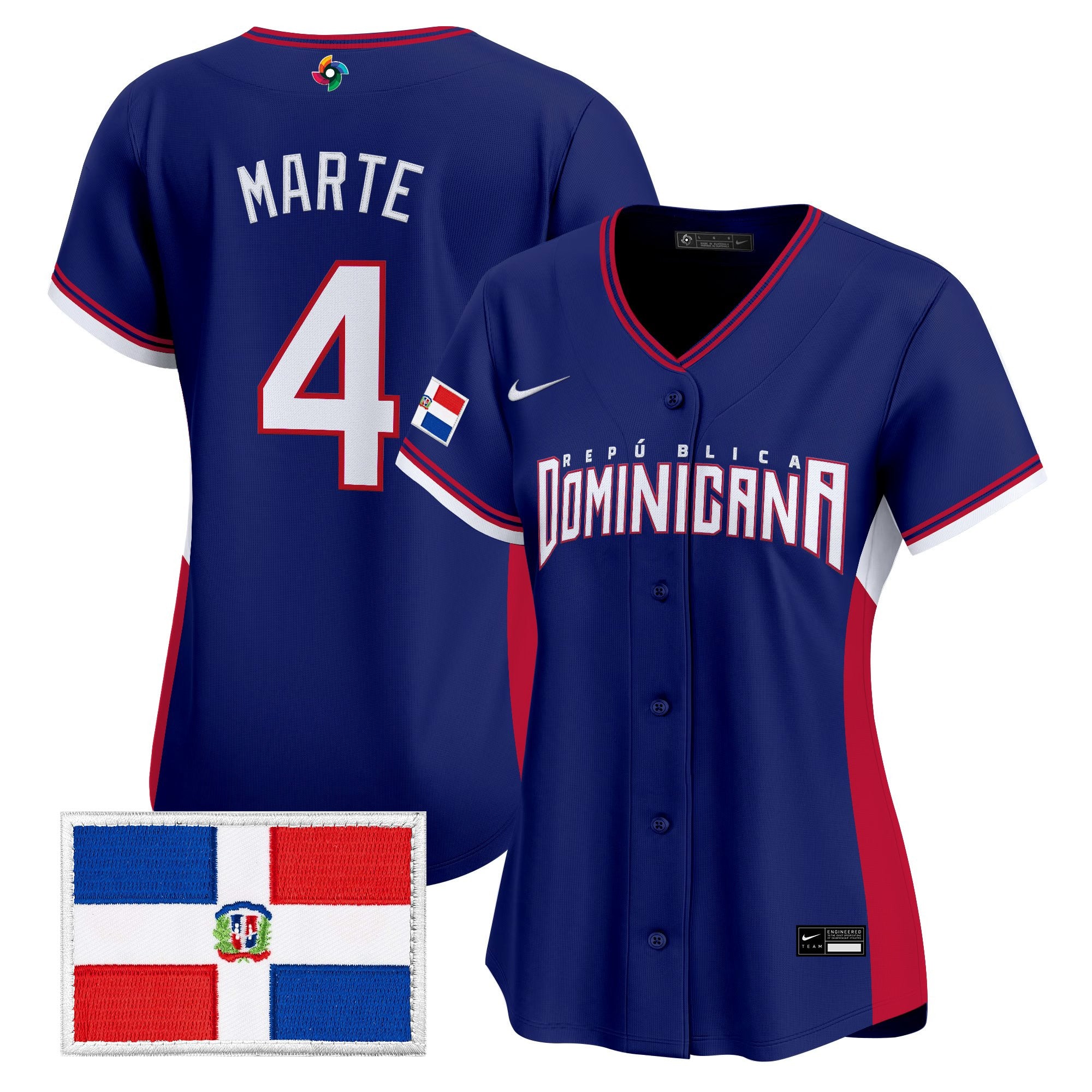 Women's Team Dominican Republic World Baseball Classic Vapor Premier Jersey - All Stitched