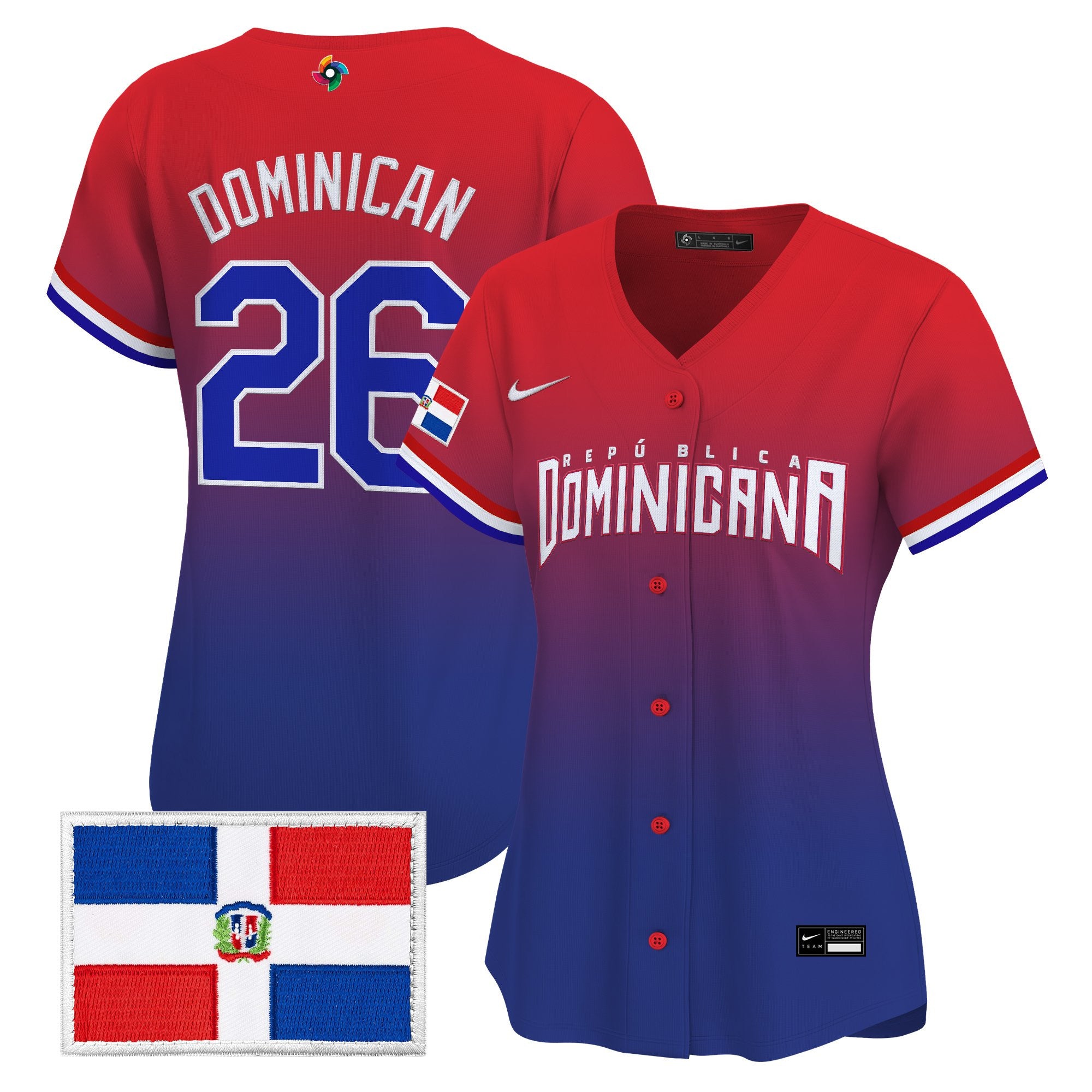 Women's Team Dominican Republic World Baseball Classic Vapor Premier Jersey - All Stitched
