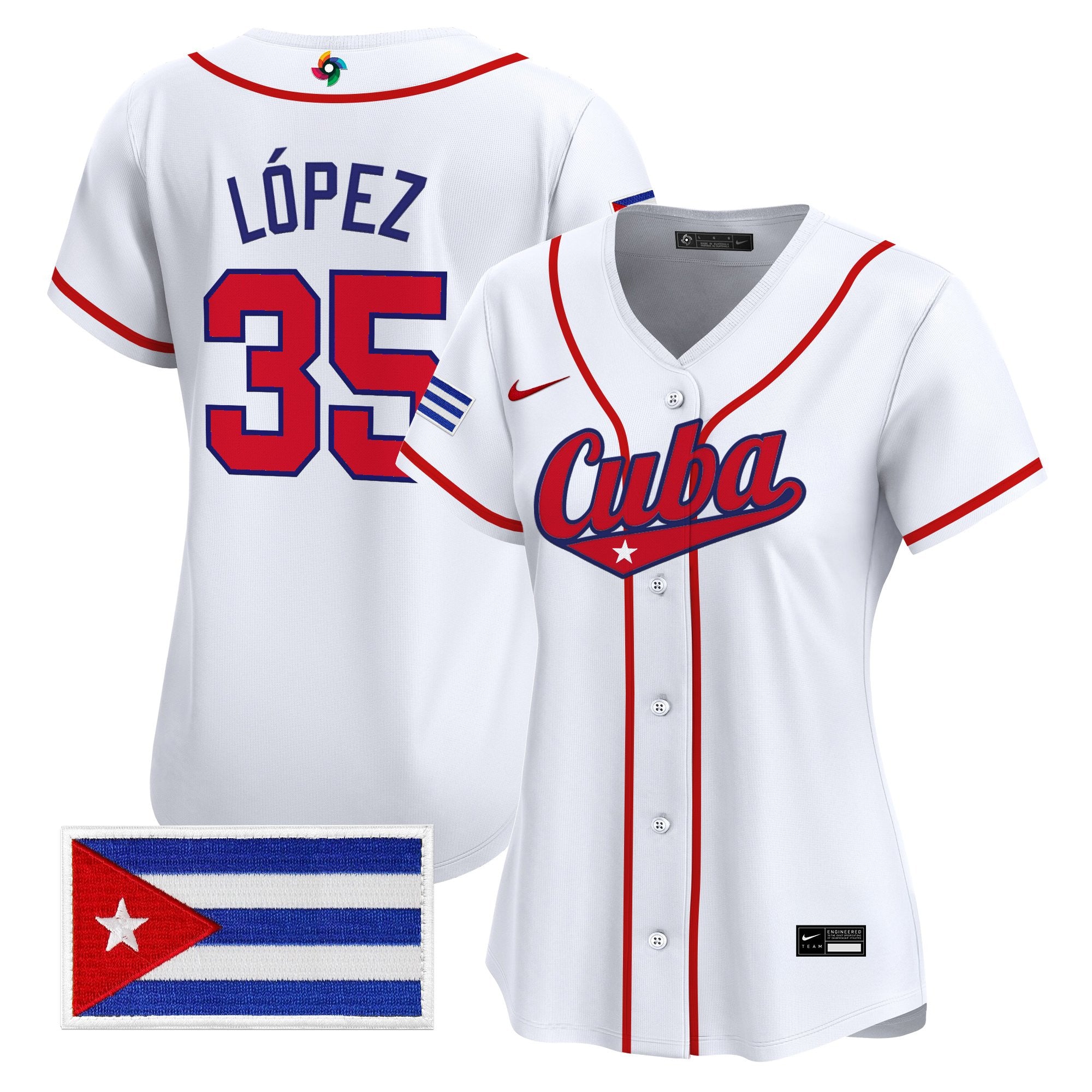 Women's Team Cuba World Baseball Classic Vapor Premier Jersey - All Stitched