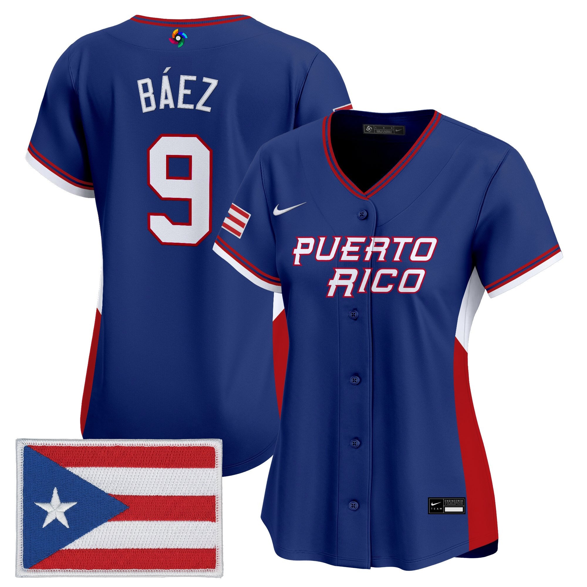 Women's Team Puerto Rico World Baseball Classic Vapor Premier Jersey - All Stitched