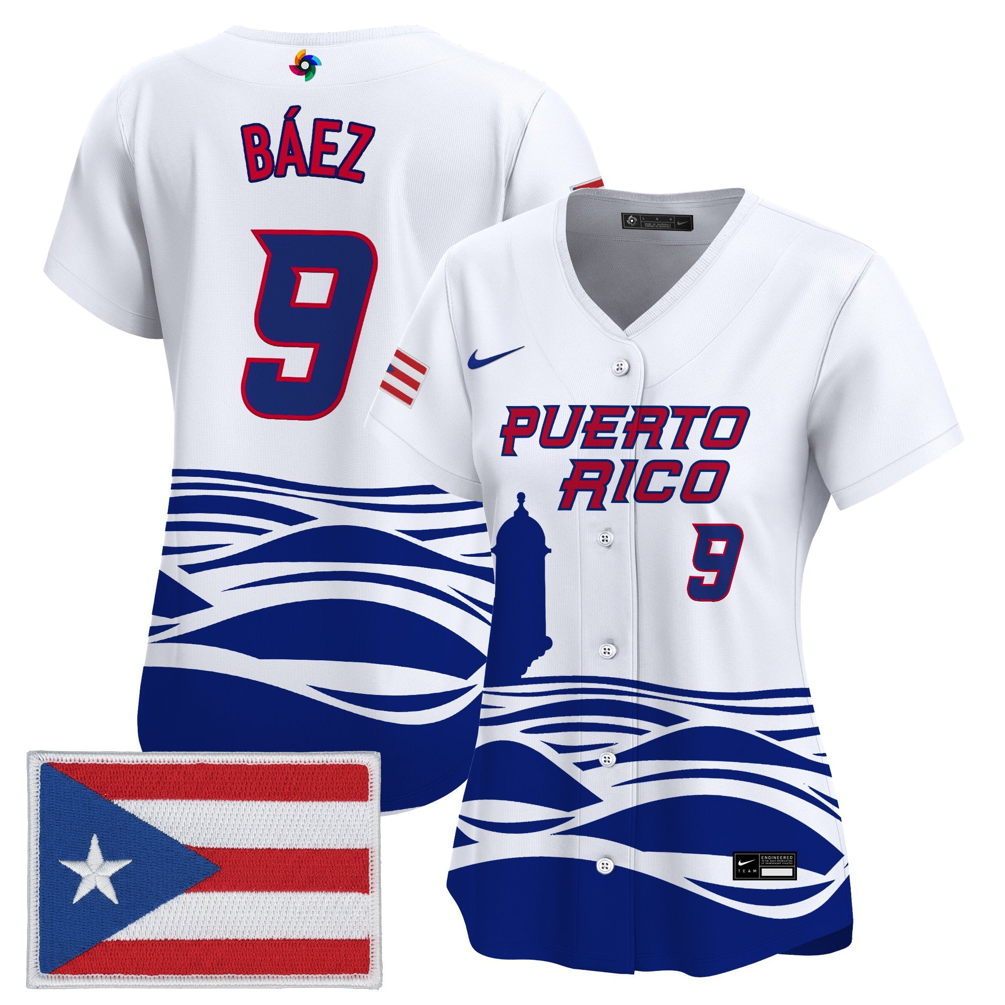 Women's Team Puerto Rico World Baseball Classic Vapor Premier Jersey - All Stitched