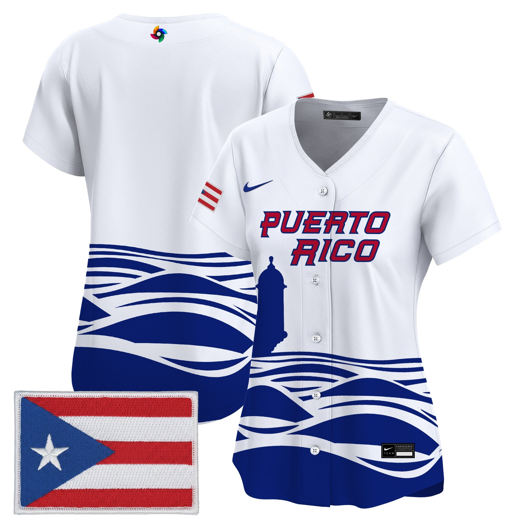 Women's Team Puerto Rico World Baseball Classic Vapor Premier Jersey - All Stitched