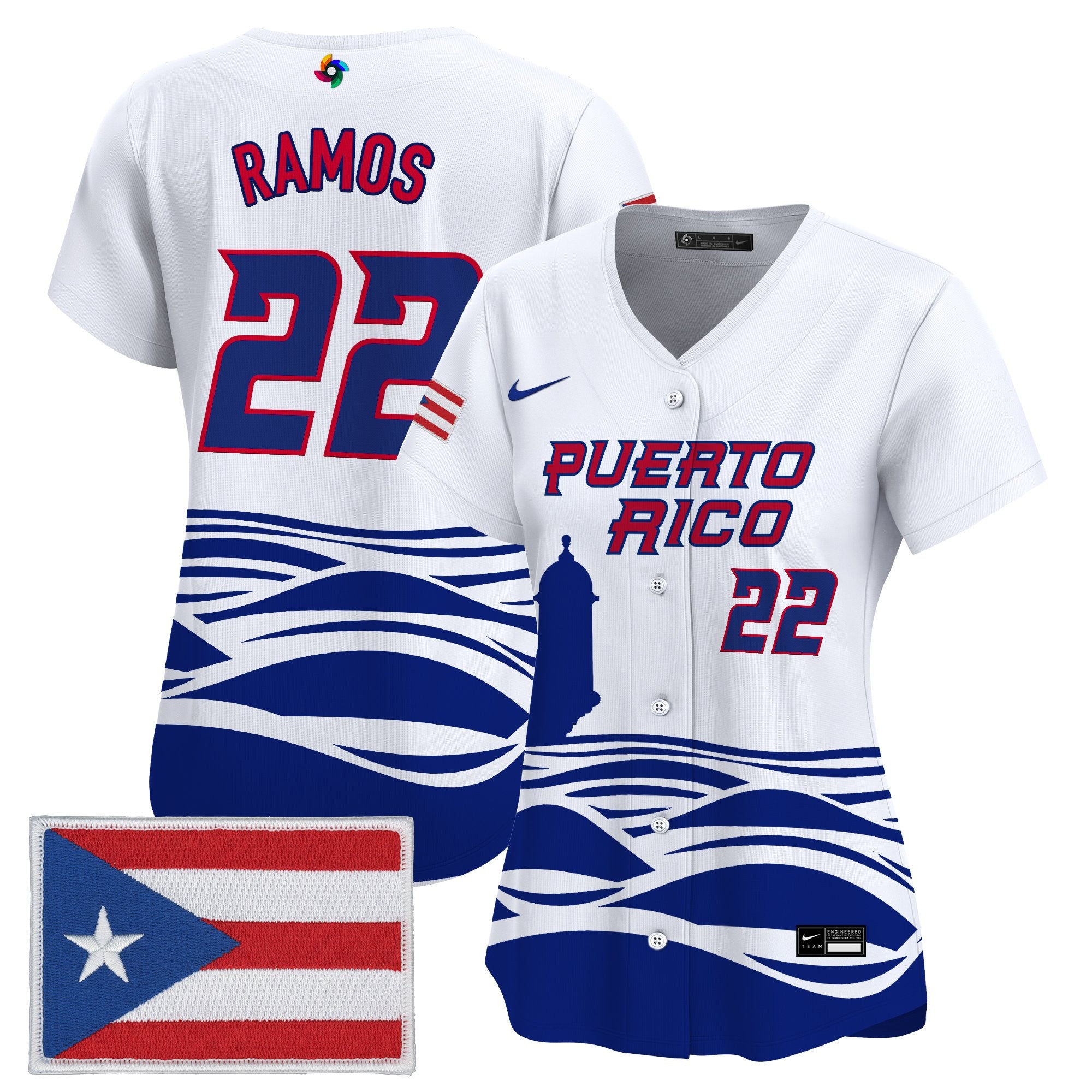 Women's Team Puerto Rico World Baseball Classic Vapor Premier Jersey - All Stitched